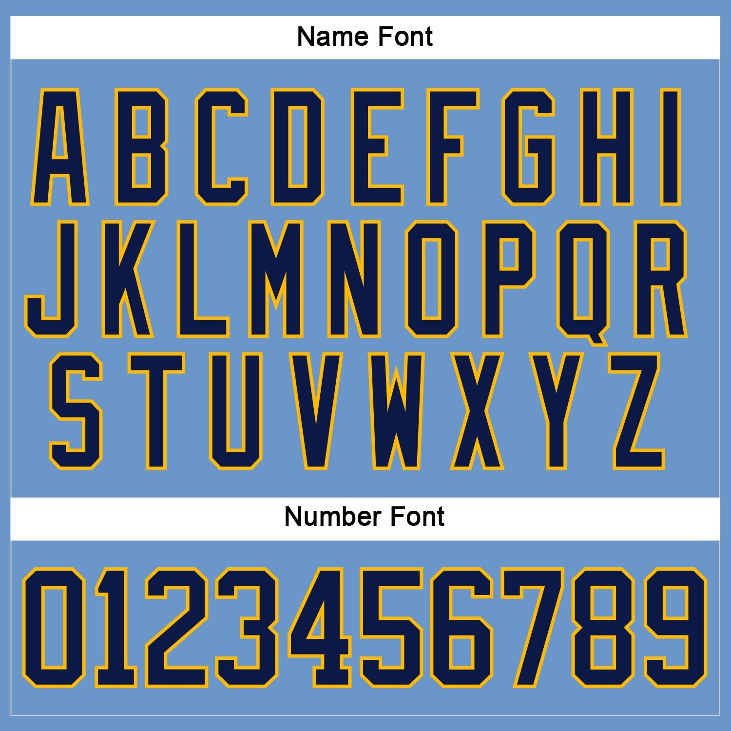 Custom Light Blue Navy-Gold Hockey Jersey view 5