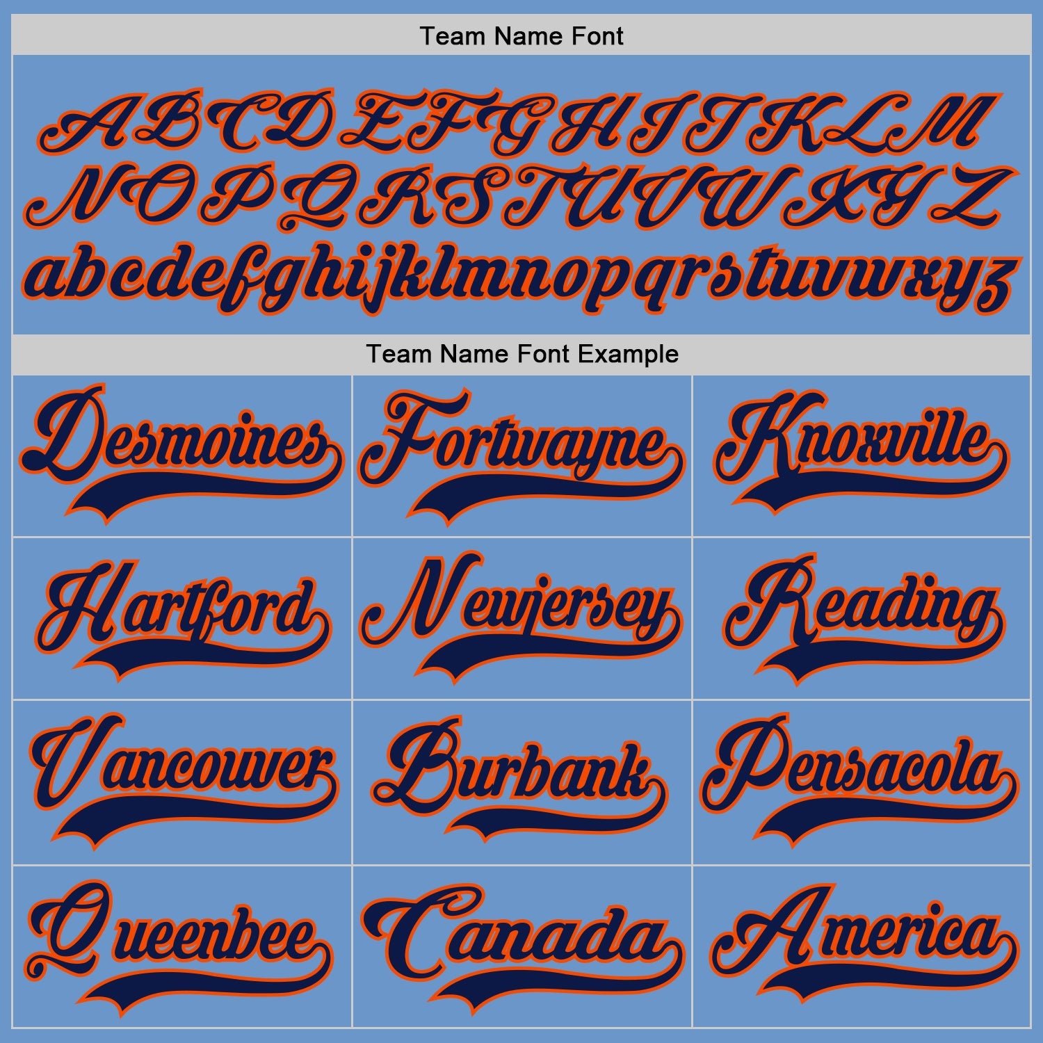 Custom Light Blue Navy-Orange Hockey Jersey view 4