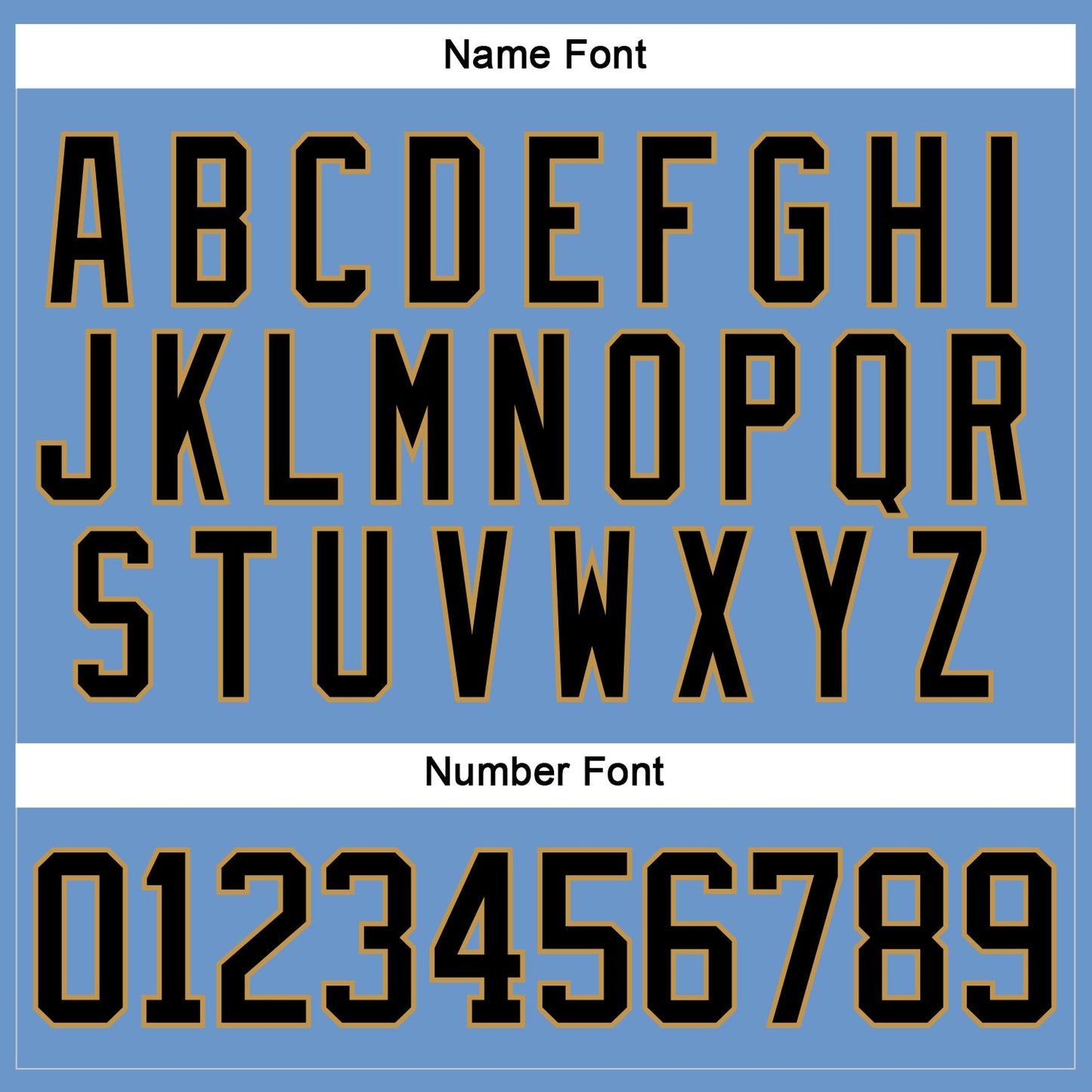 Custom Light Blue Black-Old Gold Hockey Jersey view 5