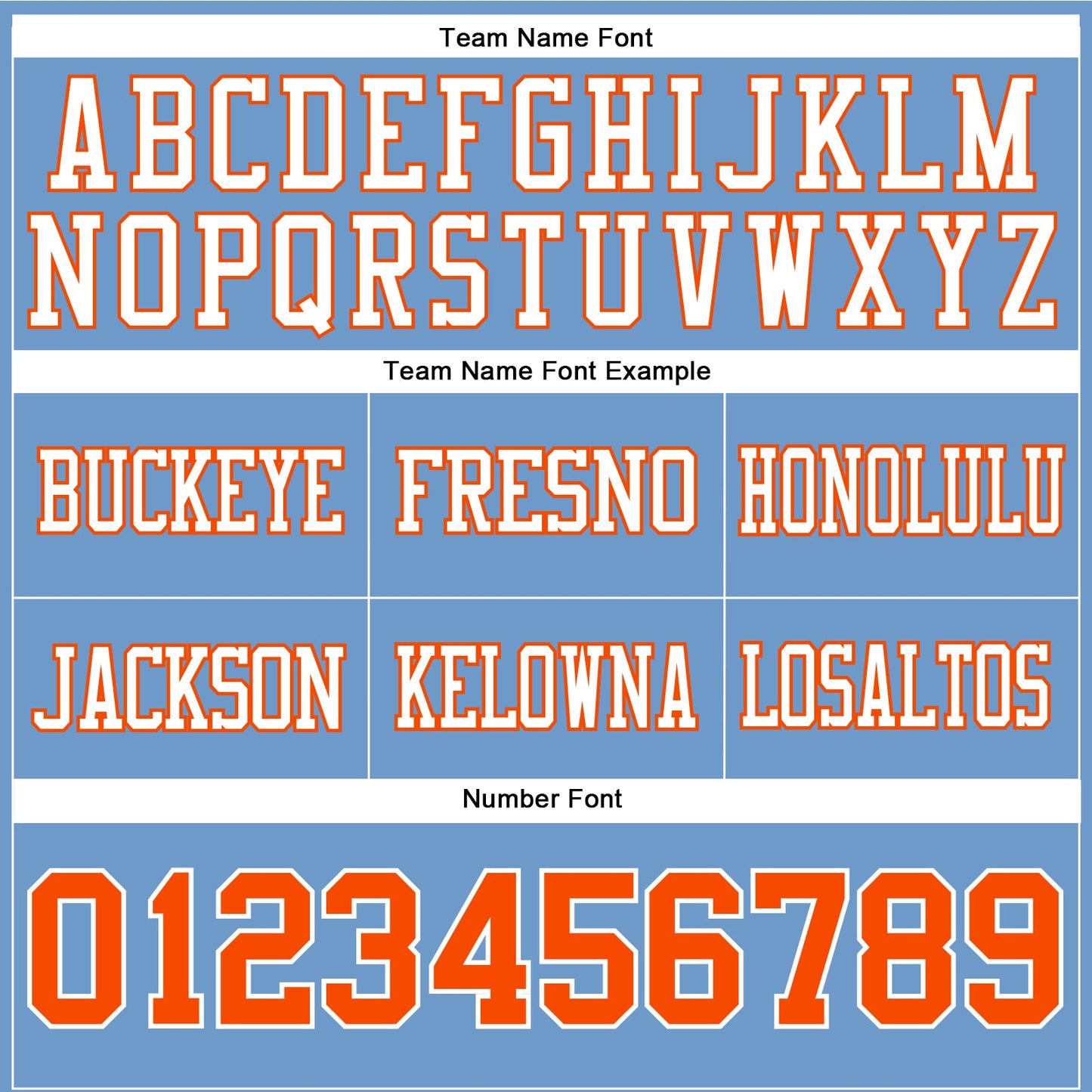 Custom Light Blue Orange-White Authentic Football Jersey view 4