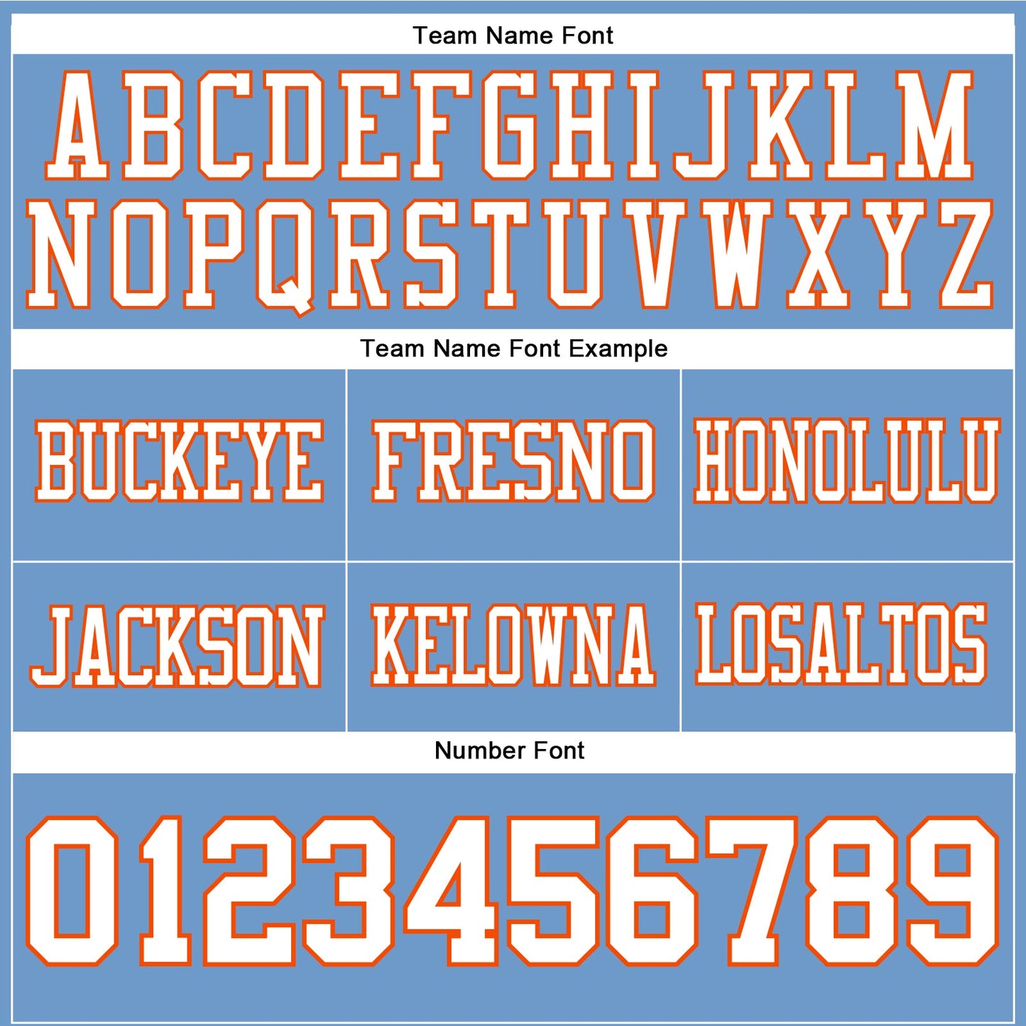 Custom Light Blue White-Orange Authentic Football Jersey view 4