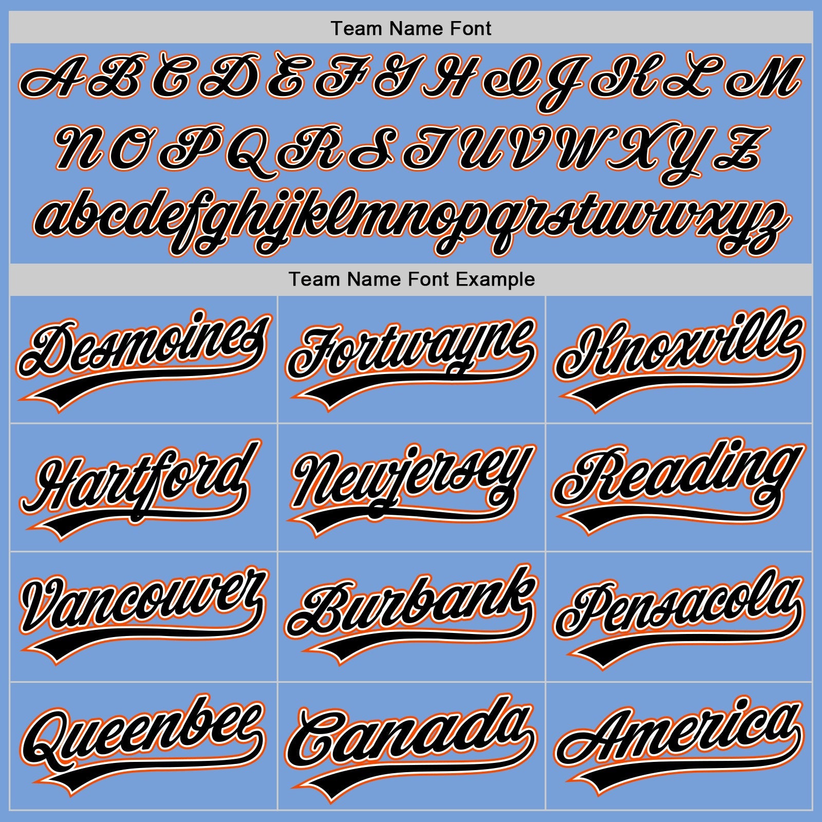 Custom Stitched Light Blue Black White-Orange Baseball Pullover Sweatshirt Hoodie view 3