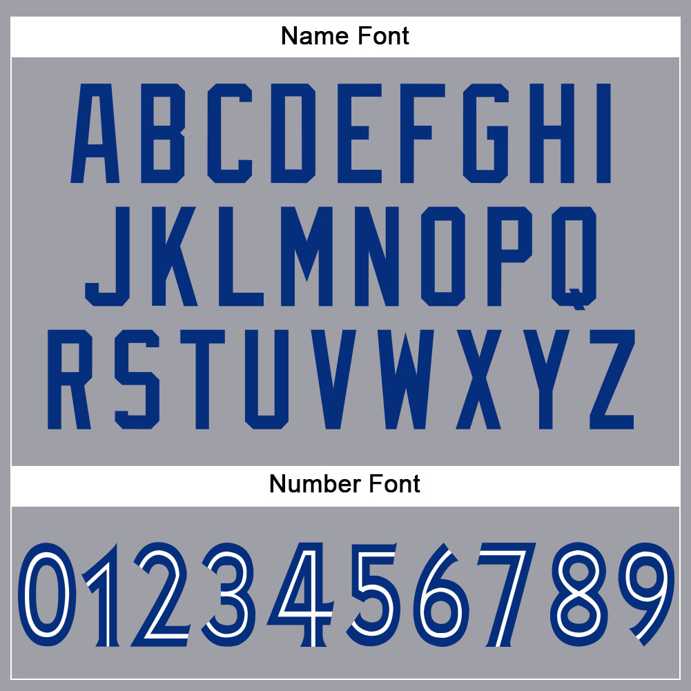 Custom Light Gray White-Royal Mesh Authentic Football Jersey view 4