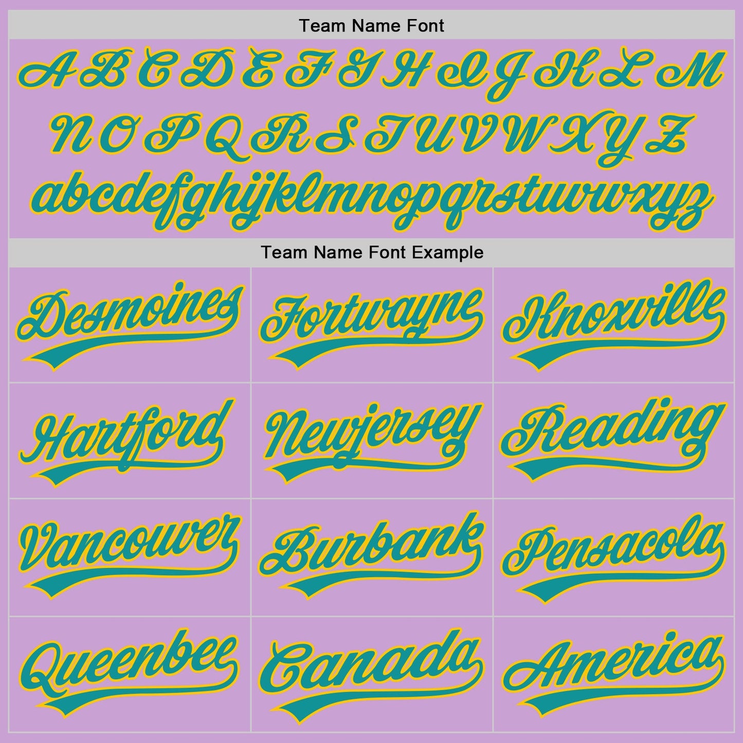 Custom Light Purple Teal-Yellow Authentic Baseball Jersey view 4
