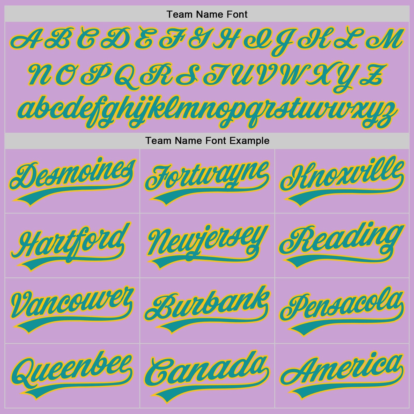Custom Light Purple Teal-Yellow Authentic Baseball Jersey view 4