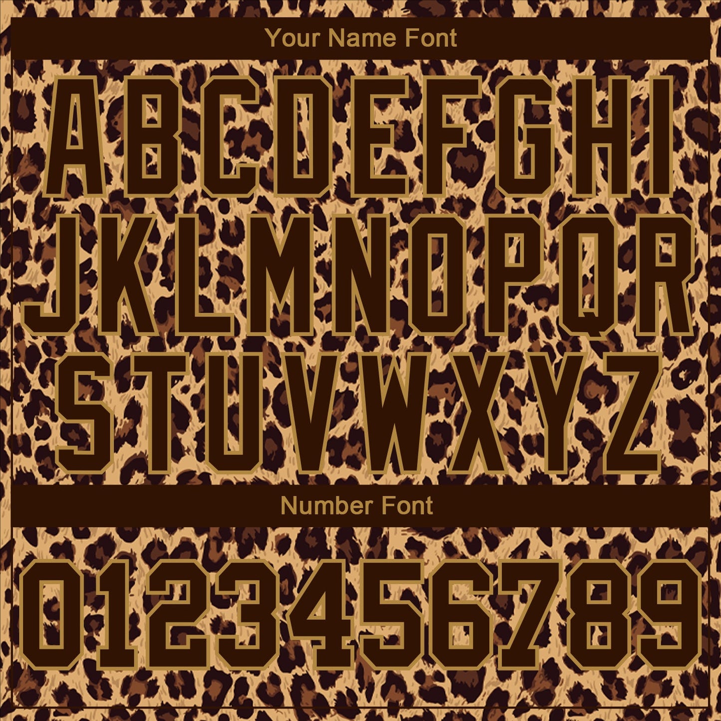 Custom Brown Brown-Old Gold Leopard 3D Pattern Long Sleeve Performance T-Shirt view 4