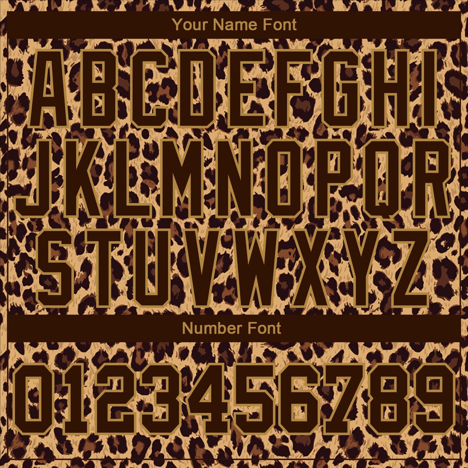 Custom Brown Brown-Old Gold Leopard 3D Pattern Long Sleeve Performance T-Shirt view 4
