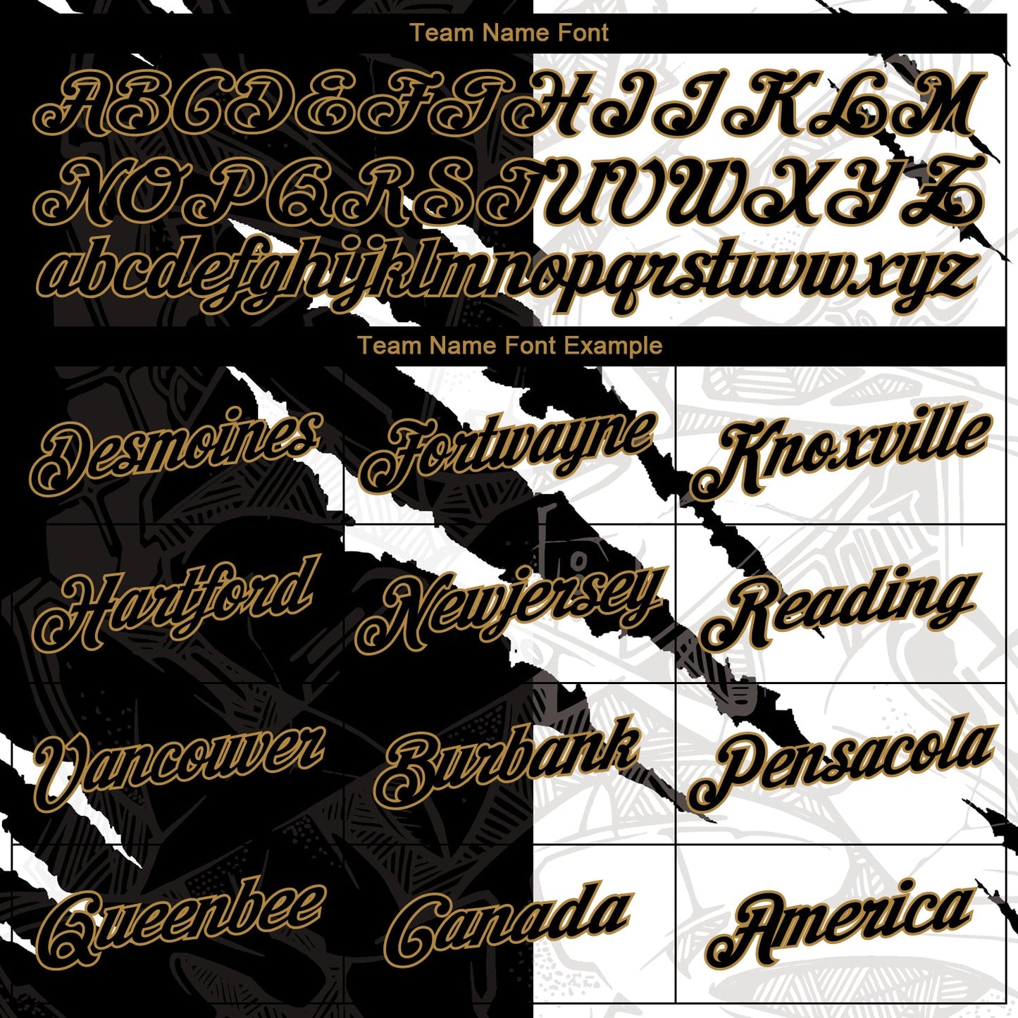 Custom Graffiti Pattern Black-Old Gold Scratch 3D Long Sleeve Performance T-Shirt view 3