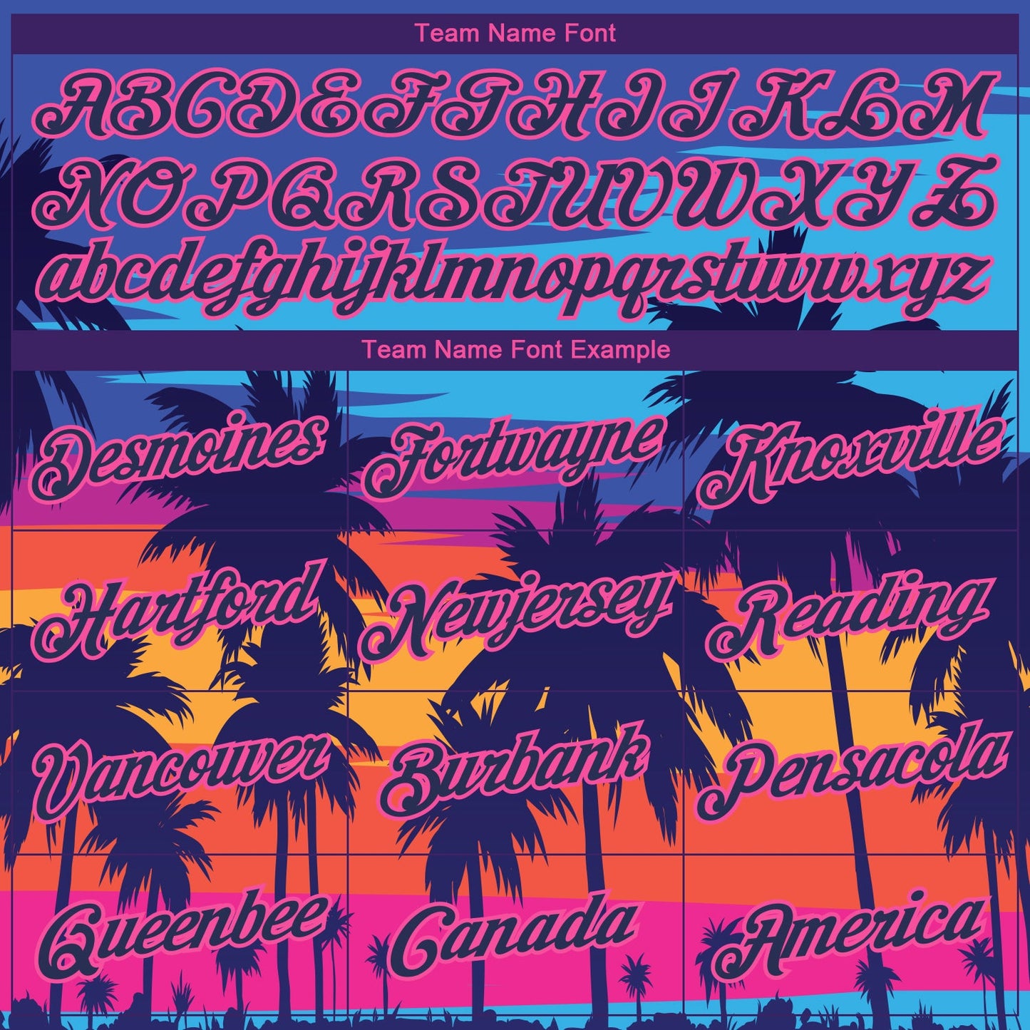 Custom Royal Navy-Pink Hawaii Palm Trees 3D Pattern Long Sleeve Performance T-Shirt view 3