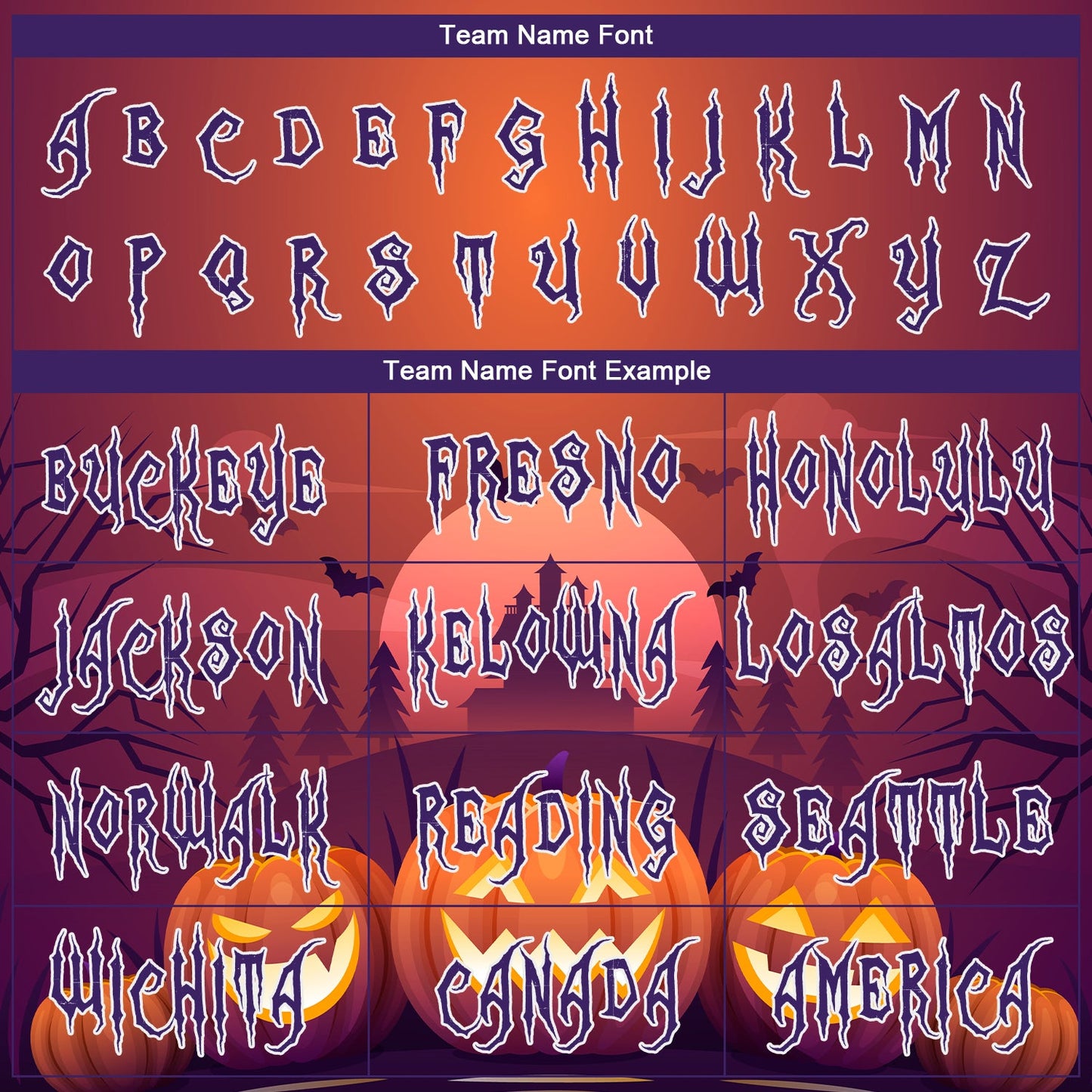 Custom 3D Pattern Halloween Pumpkins Horror Night Long Sleeve Performance T-Shirt view 3
