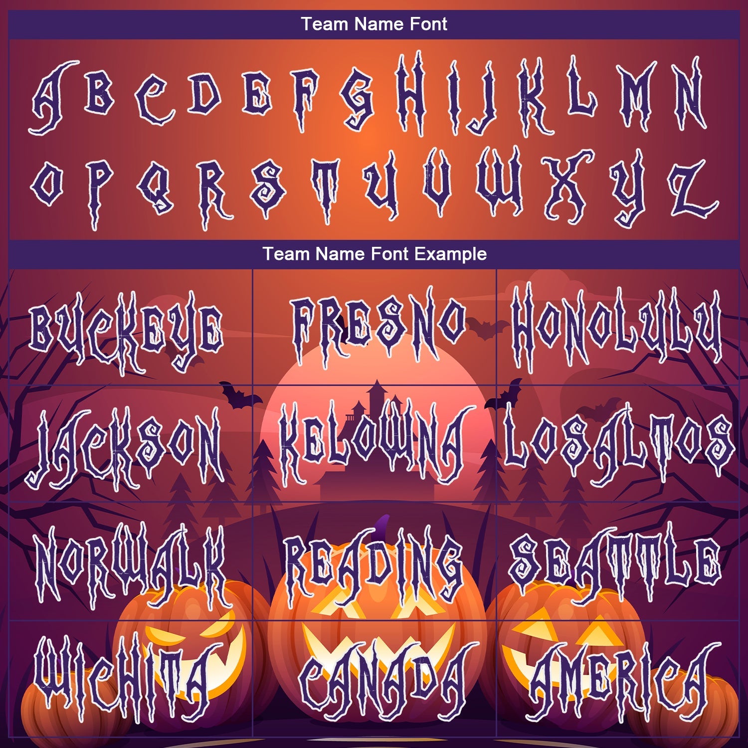 Custom 3D Pattern Halloween Pumpkins Horror Night Long Sleeve Performance T-Shirt view 3