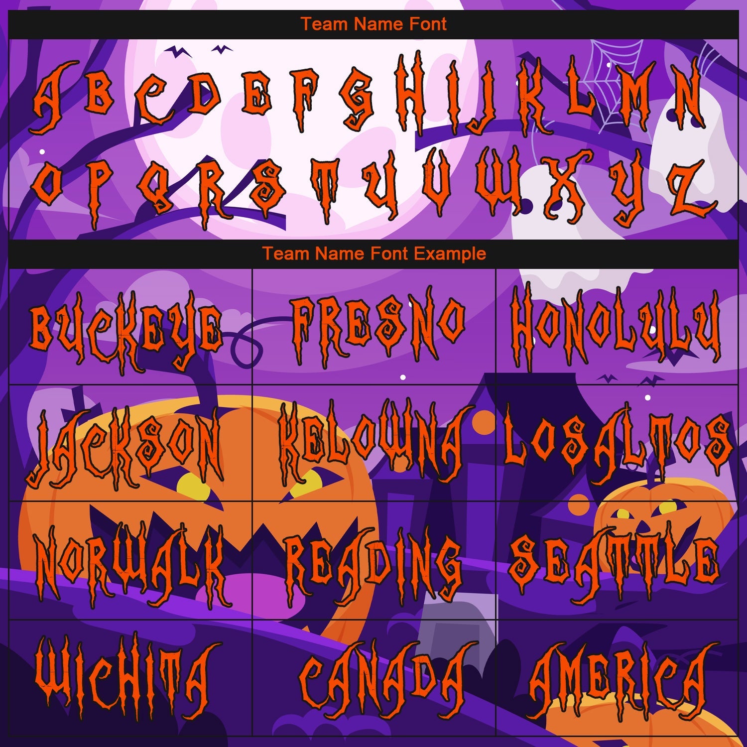 Custom 3D Pattern Halloween Pumpkins Horror Night Long Sleeve Performance T-Shirt view 3