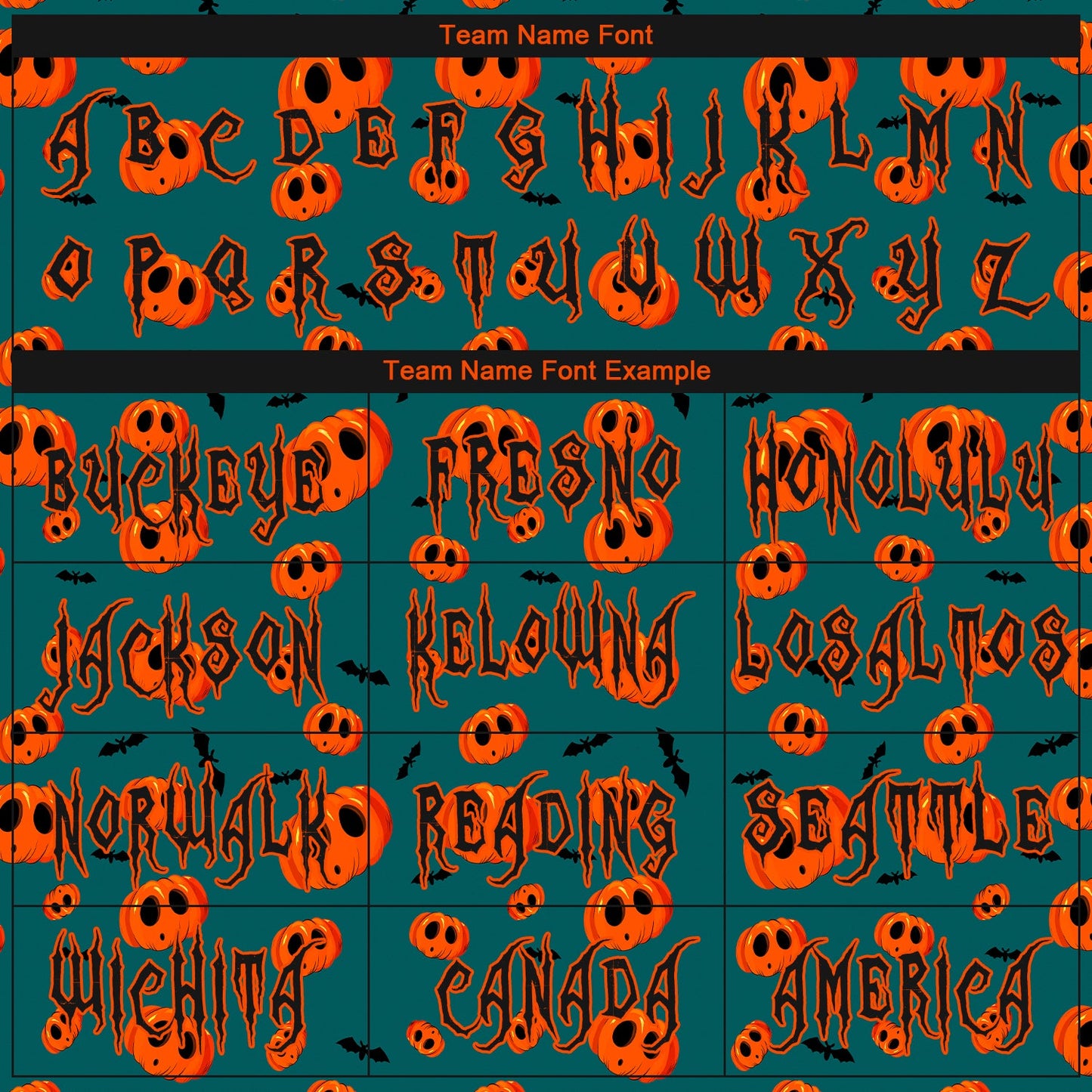Custom 3D Pattern Halloween Pumpkins Long Sleeve Performance T-Shirt view 3