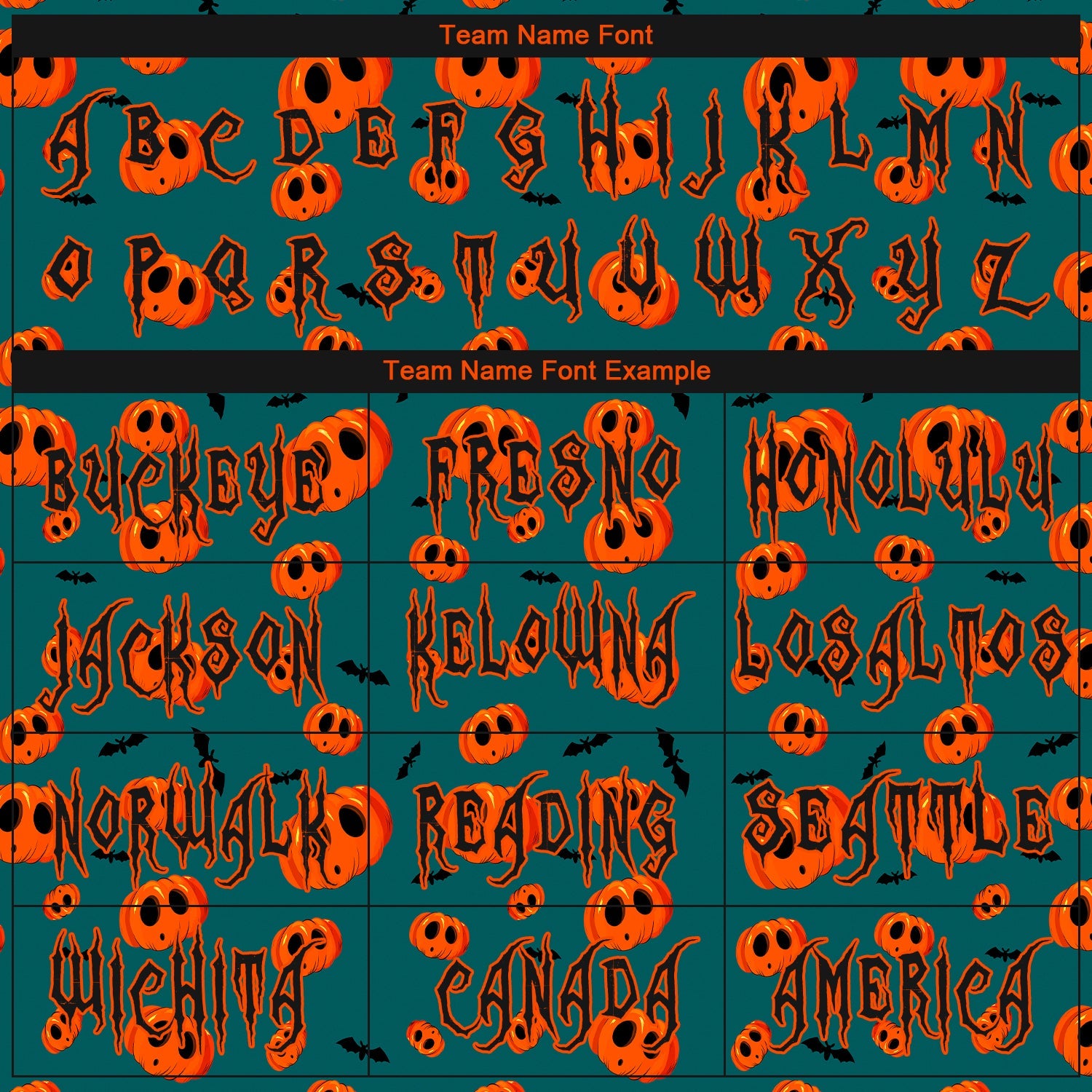 Custom 3D Pattern Halloween Pumpkins Long Sleeve Performance T-Shirt view 3