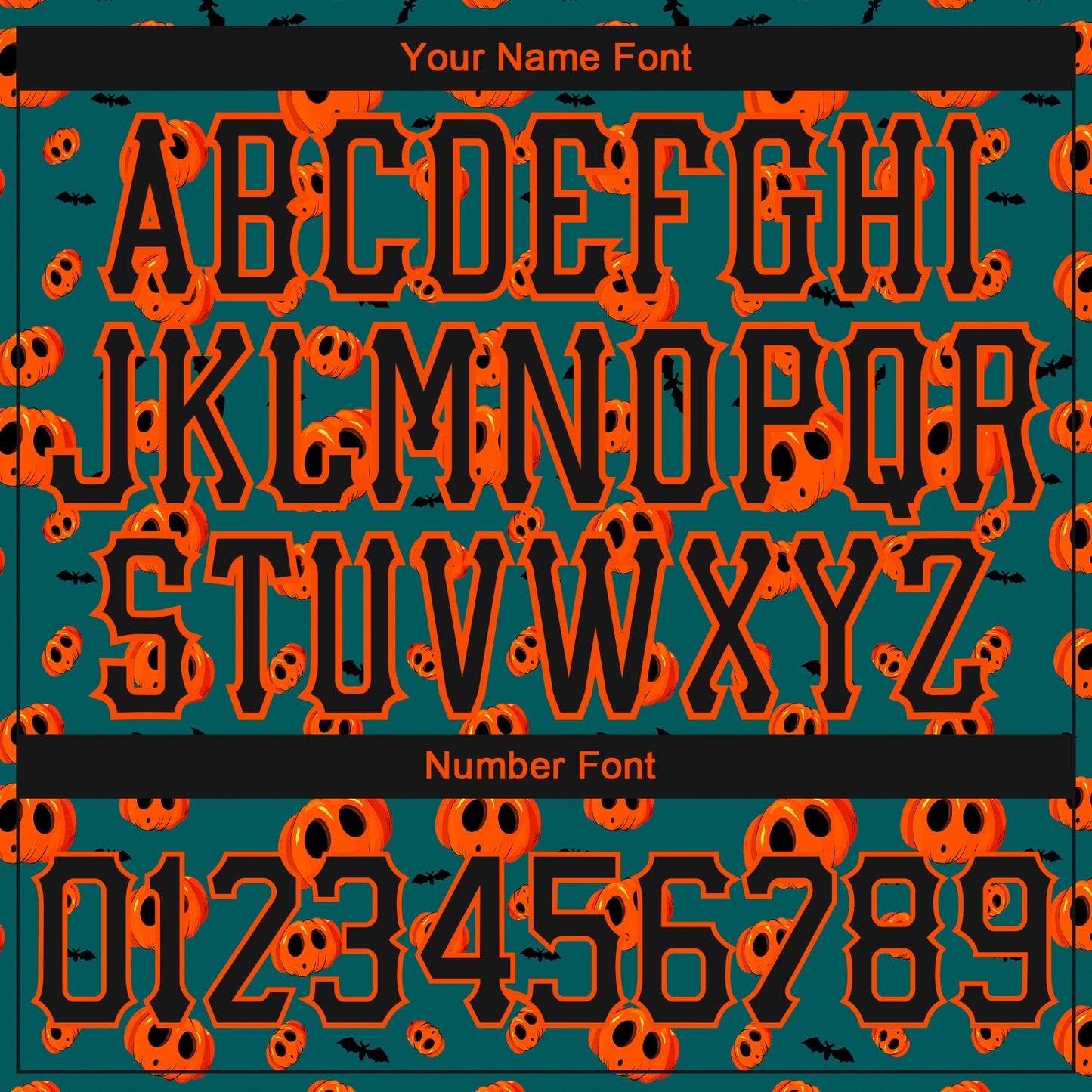 Custom 3D Pattern Halloween Pumpkins Long Sleeve Performance T-Shirt view 4