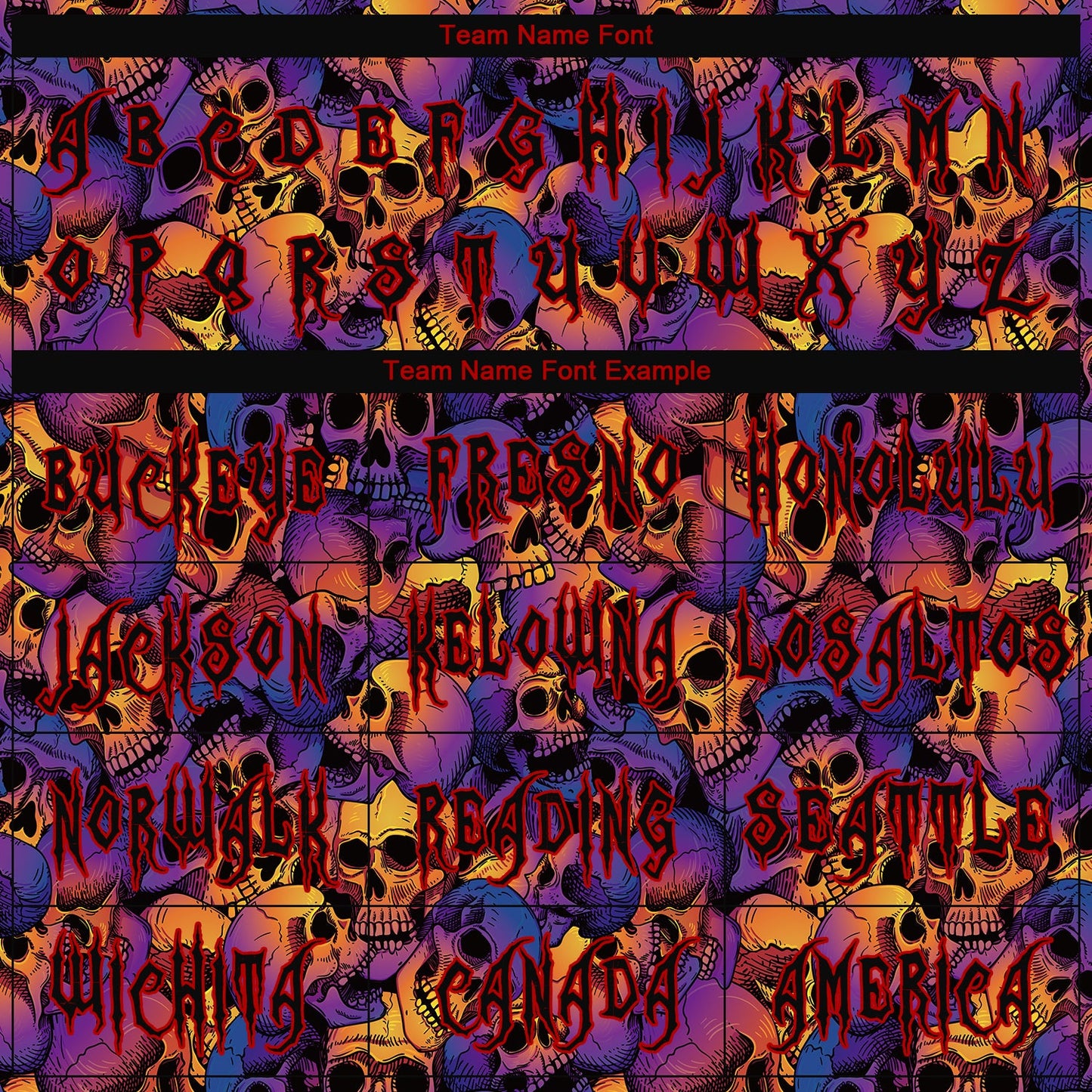 Custom 3D Pattern Halloween Skulls Long Sleeve Performance T-Shirt view 3