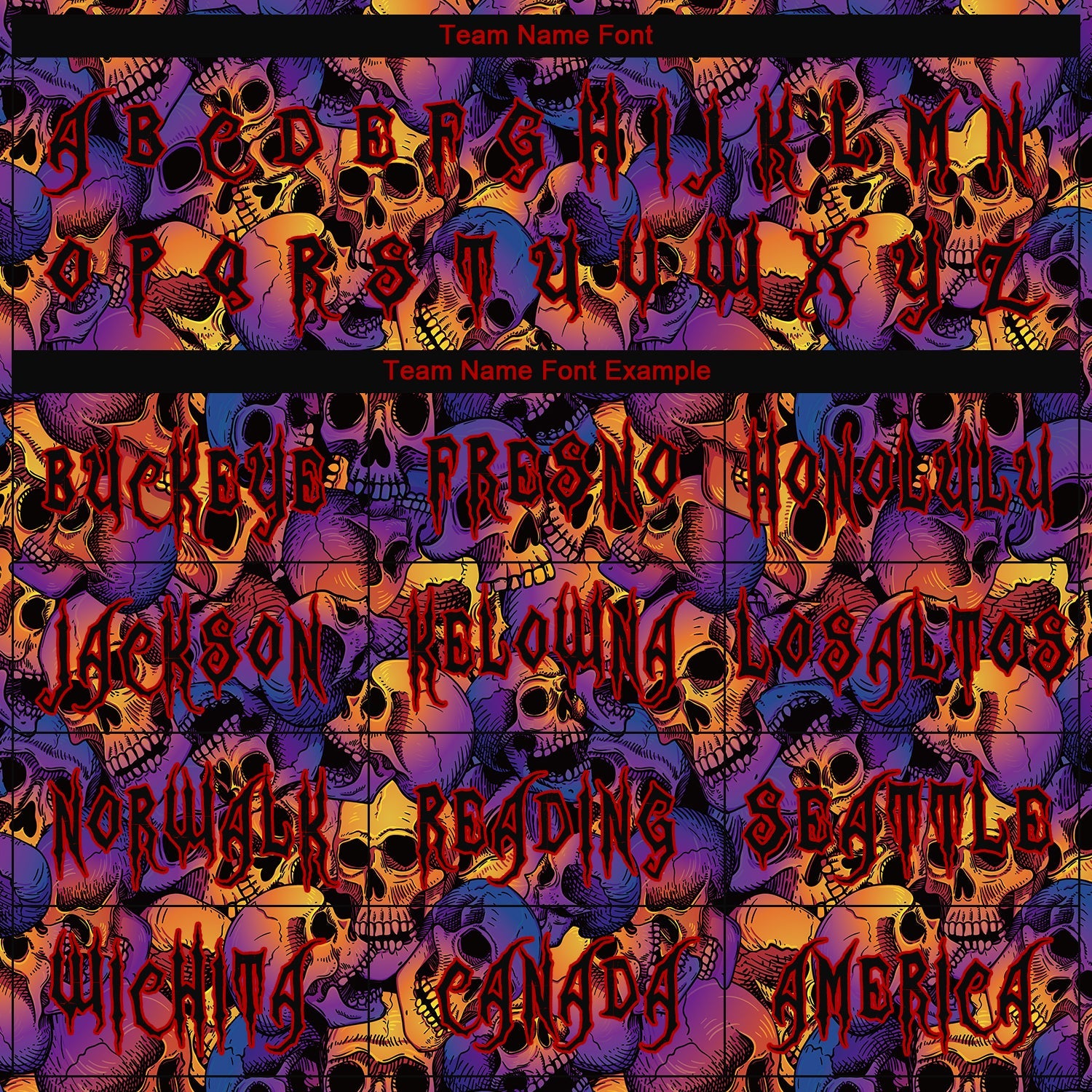 Custom 3D Pattern Halloween Skulls Long Sleeve Performance T-Shirt view 3
