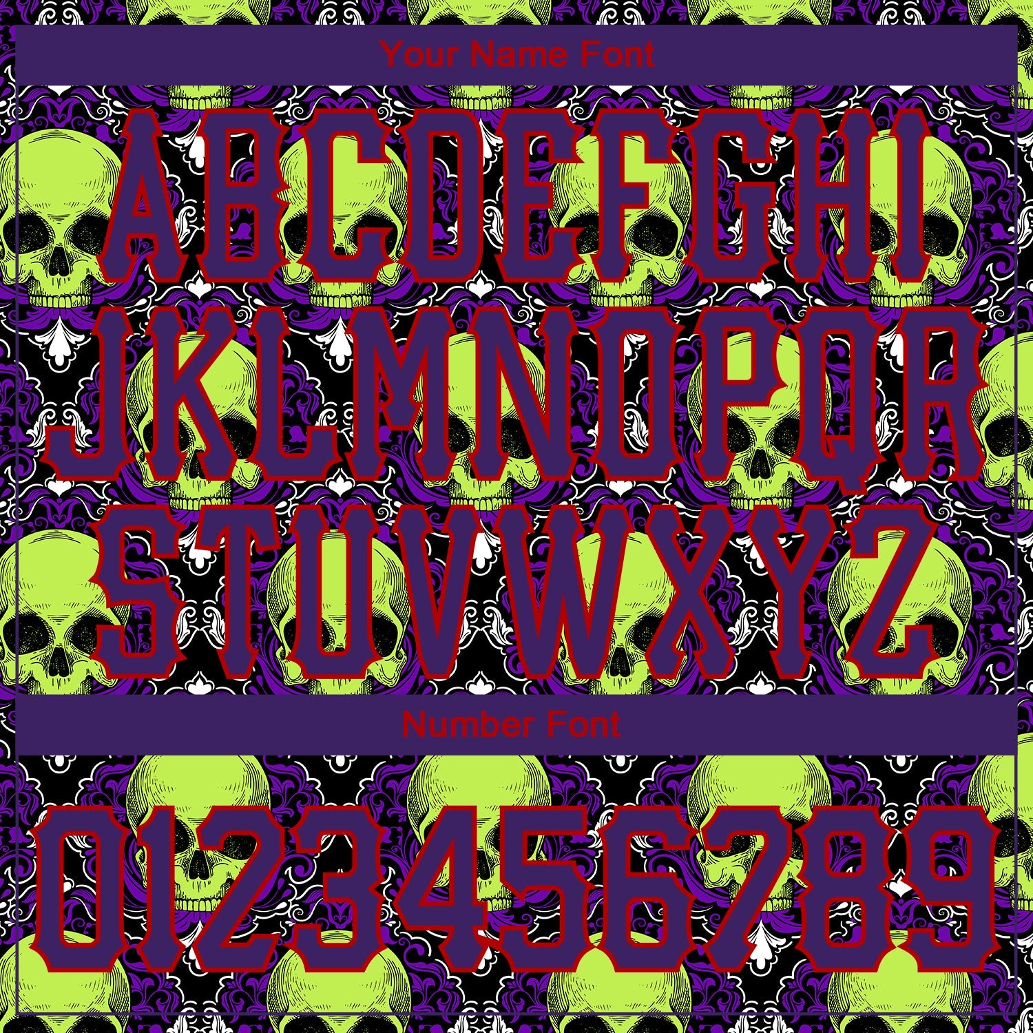 Custom 3D Pattern Halloween Skulls Long Sleeve Performance T-Shirt view 4