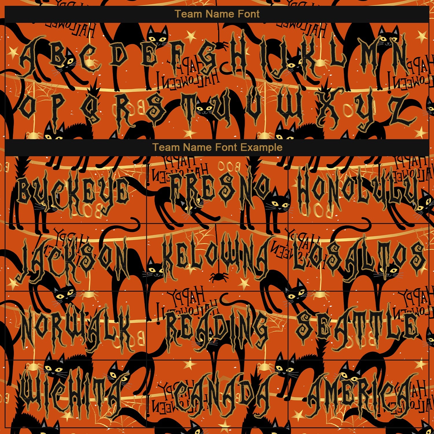 Custom 3D Pattern Happy Halloween Black Cats Spiders Long Sleeve Performance T-Shirt view 3