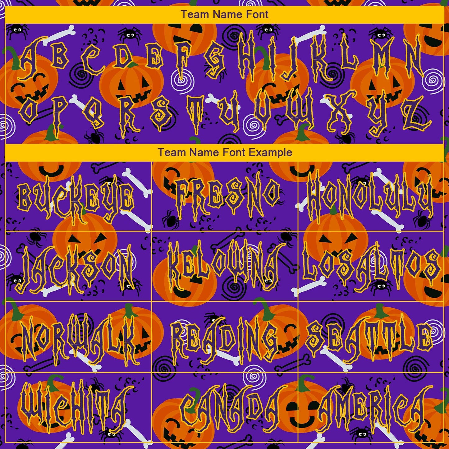 Custom 3D Pattern Halloween Pumpkins Long Sleeve Performance T-Shirt view 3