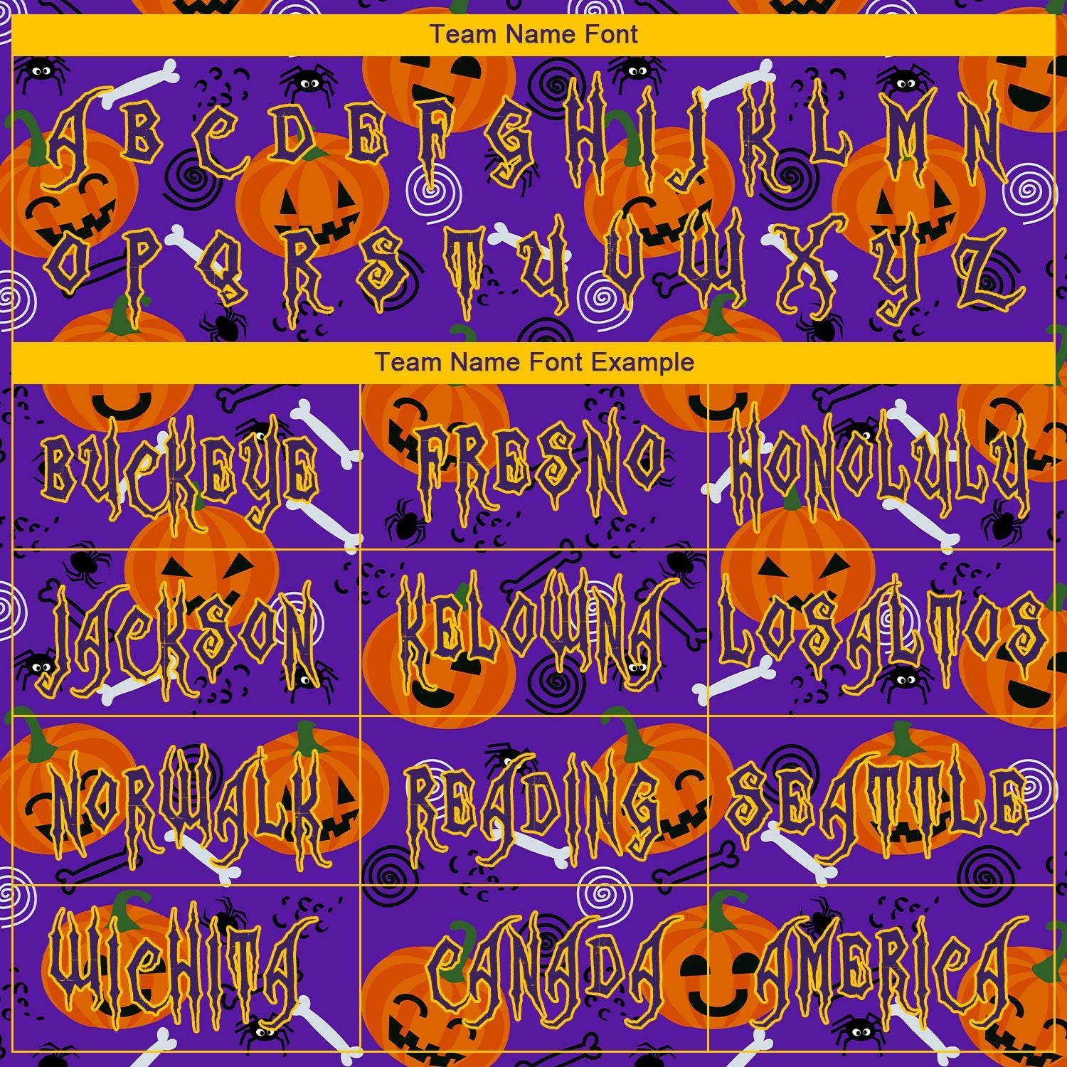 Custom 3D Pattern Halloween Pumpkins Long Sleeve Performance T-Shirt view 3