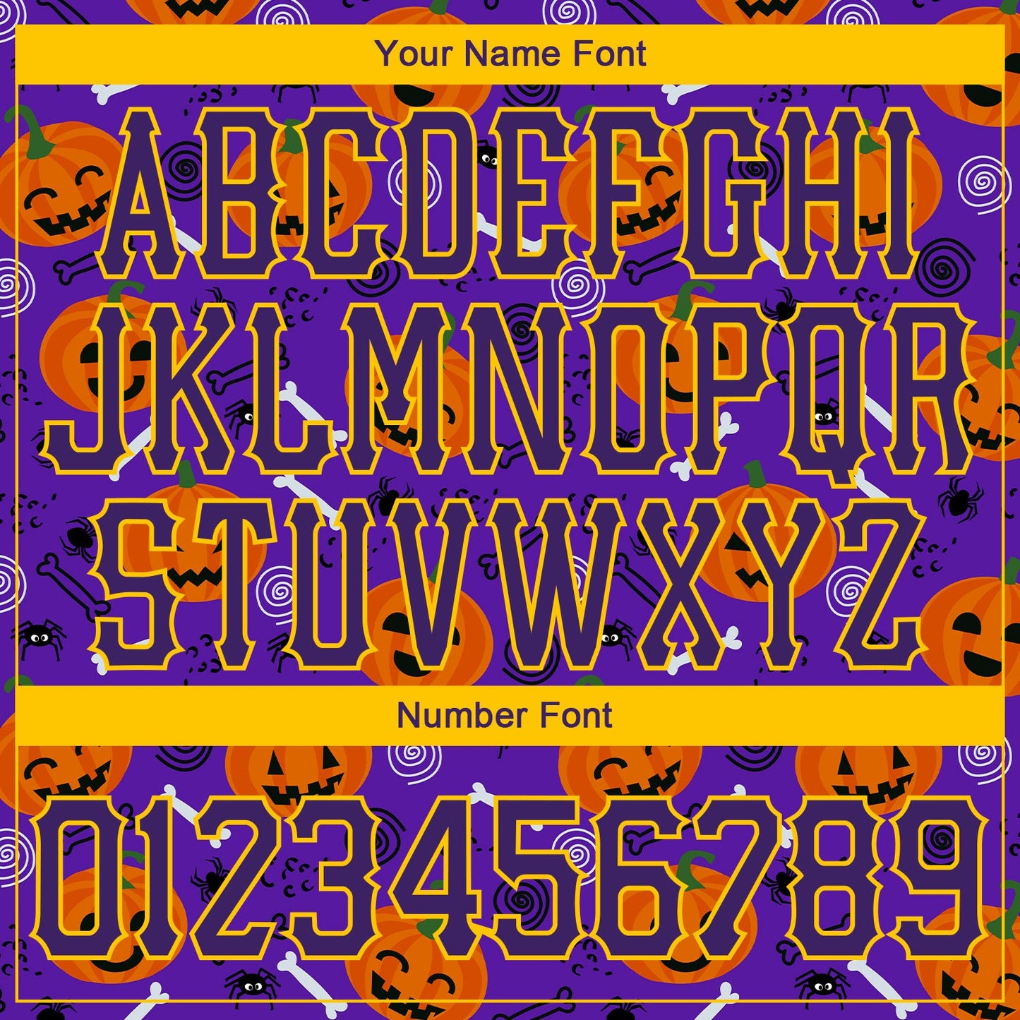 Custom 3D Pattern Halloween Pumpkins Long Sleeve Performance T-Shirt view 4
