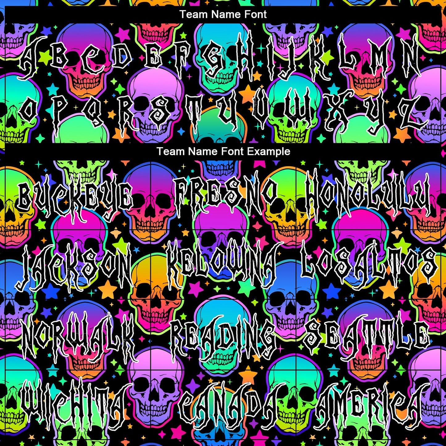 Custom 3D Pattern Bright Multicolored Halloween Skulls Long Sleeve Performance T-Shirt view 3
