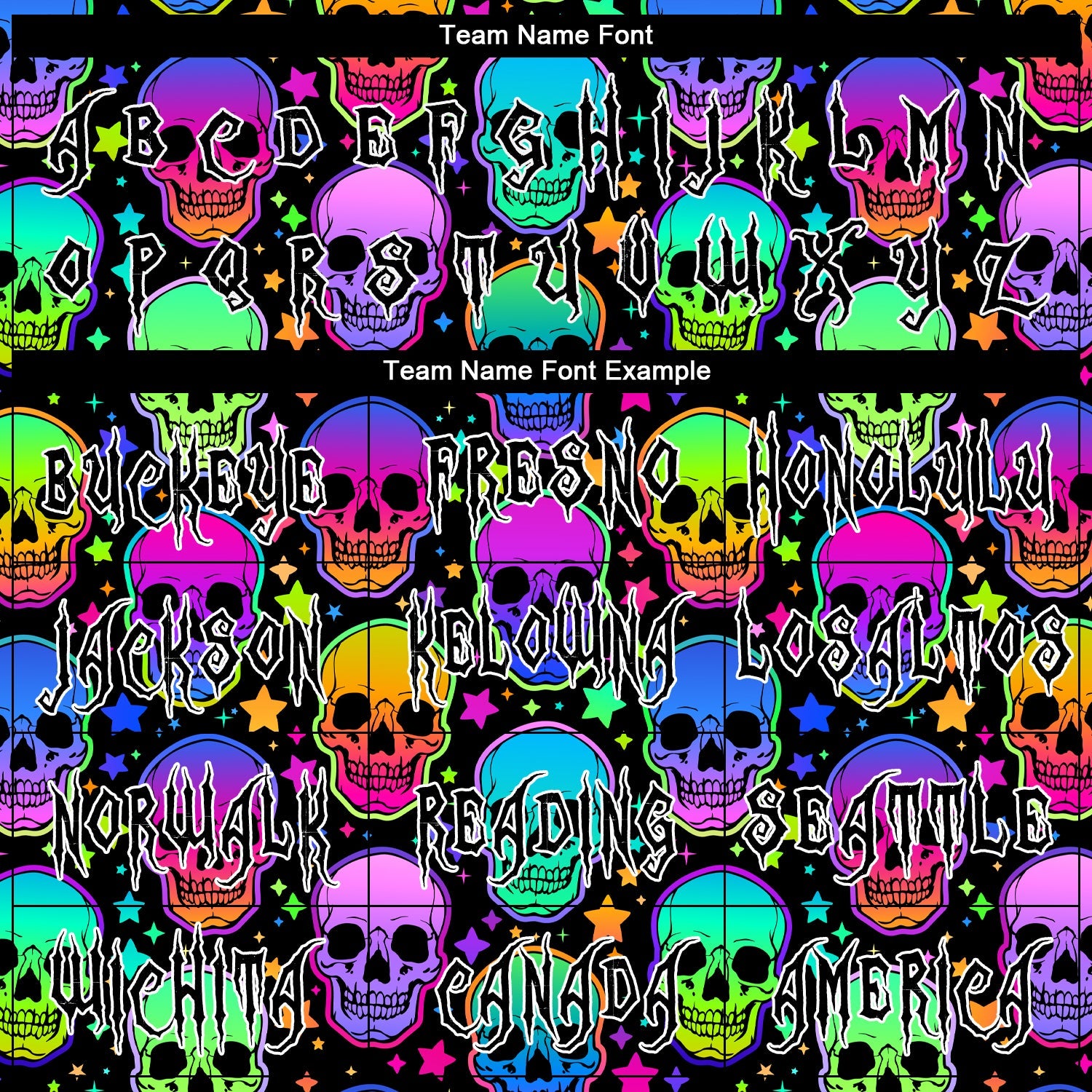 Custom 3D Pattern Bright Multicolored Halloween Skulls Long Sleeve Performance T-Shirt view 3