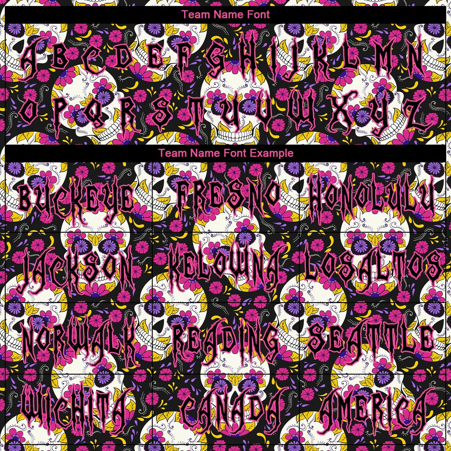 Custom 3D Pattern Halloween Skulls With Floral Long Sleeve Performance T-Shirt view 3