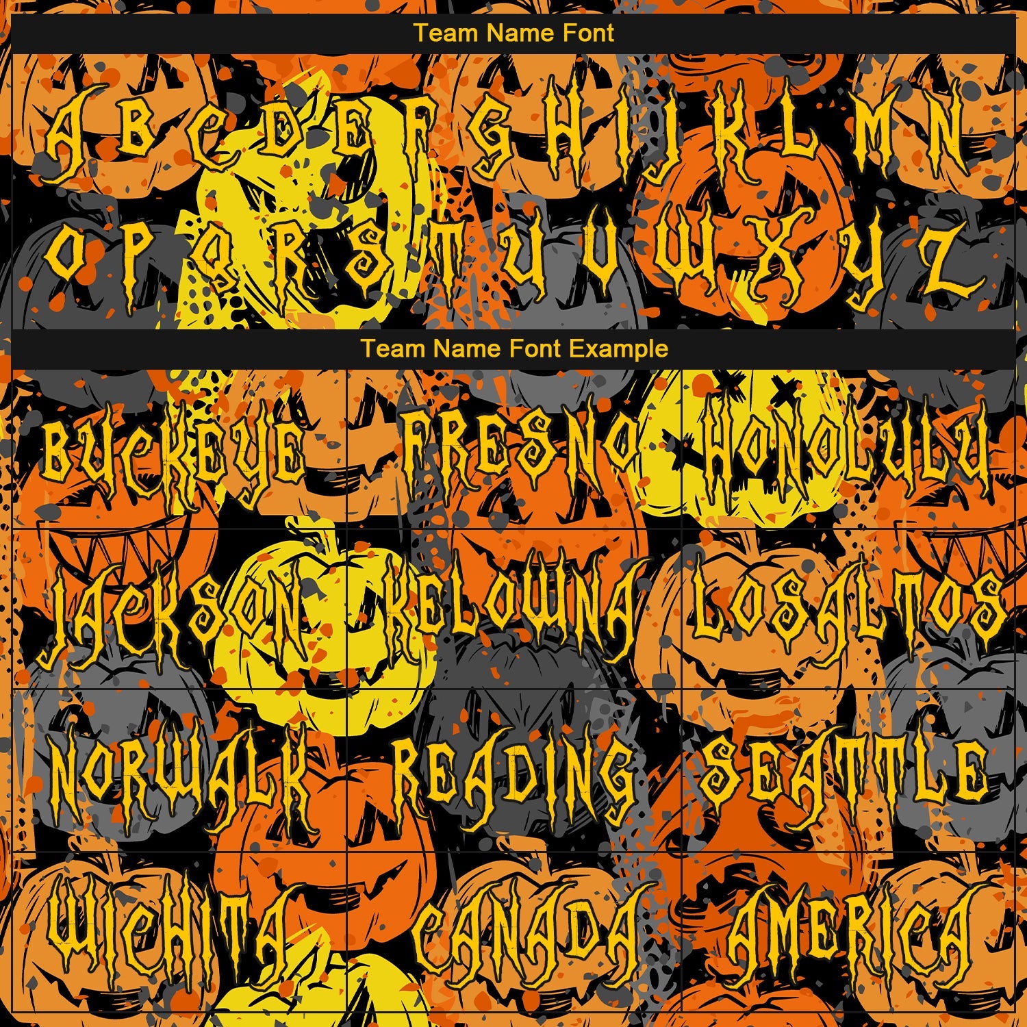 Custom 3D Pattern Halloween Pumpkins Long Sleeve Performance T-Shirt view 3