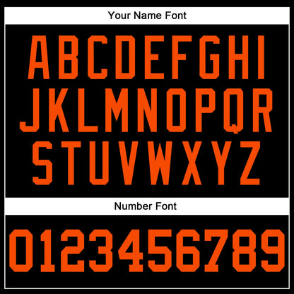 Custom Black Orange Long Sleeve Performance T-Shirt view 5