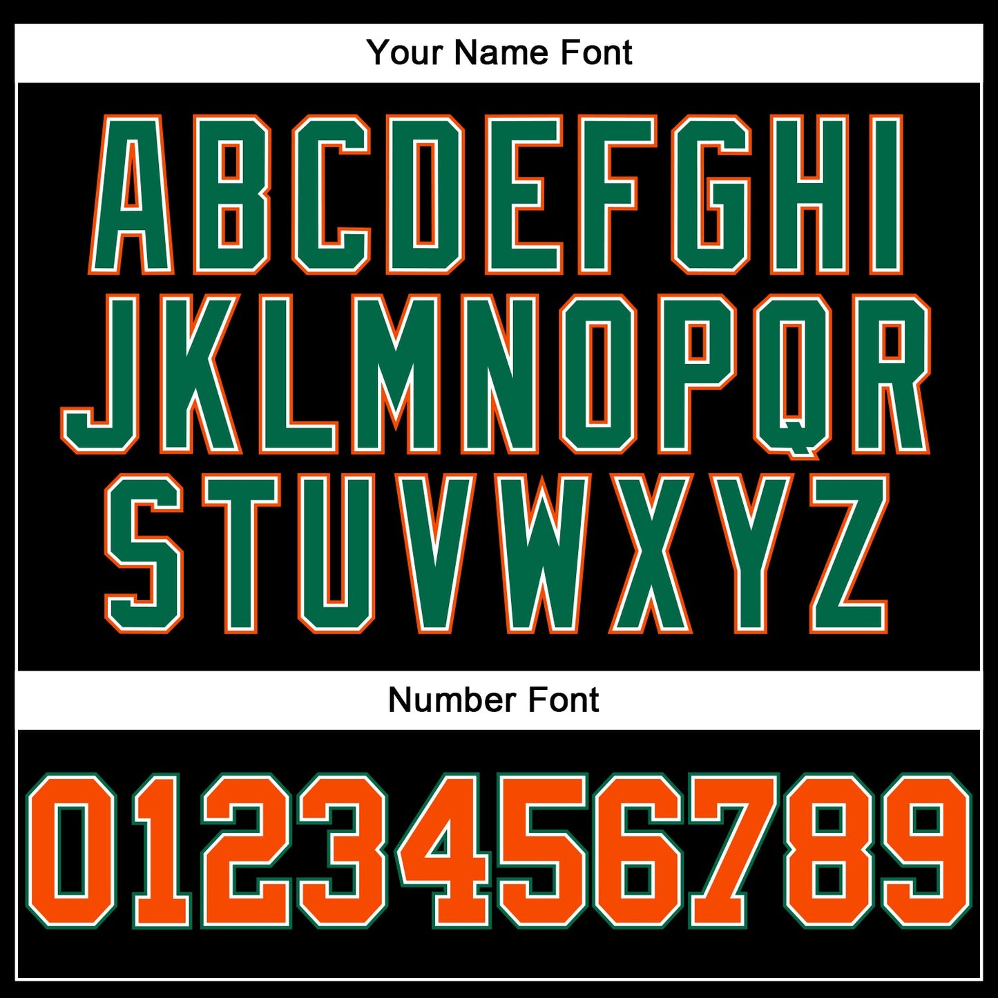 Custom Black Orange Kelly Green-White Long Sleeve Performance T-Shirt view 5