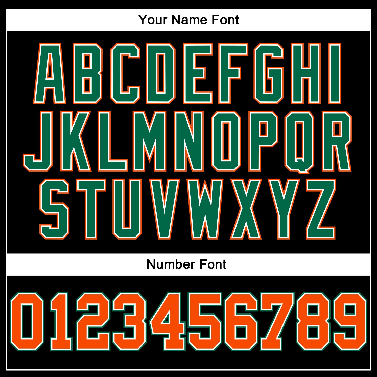 Custom Black Orange Kelly Green-White Long Sleeve Performance T-Shirt view 5