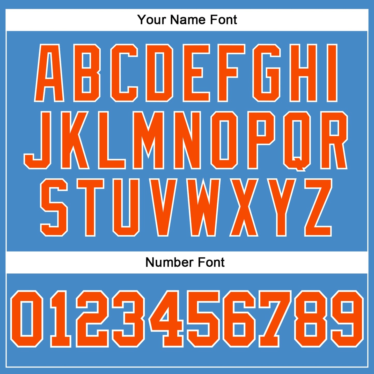 Custom Powder Blue Orange-White Long Sleeve Performance T-Shirt view 5