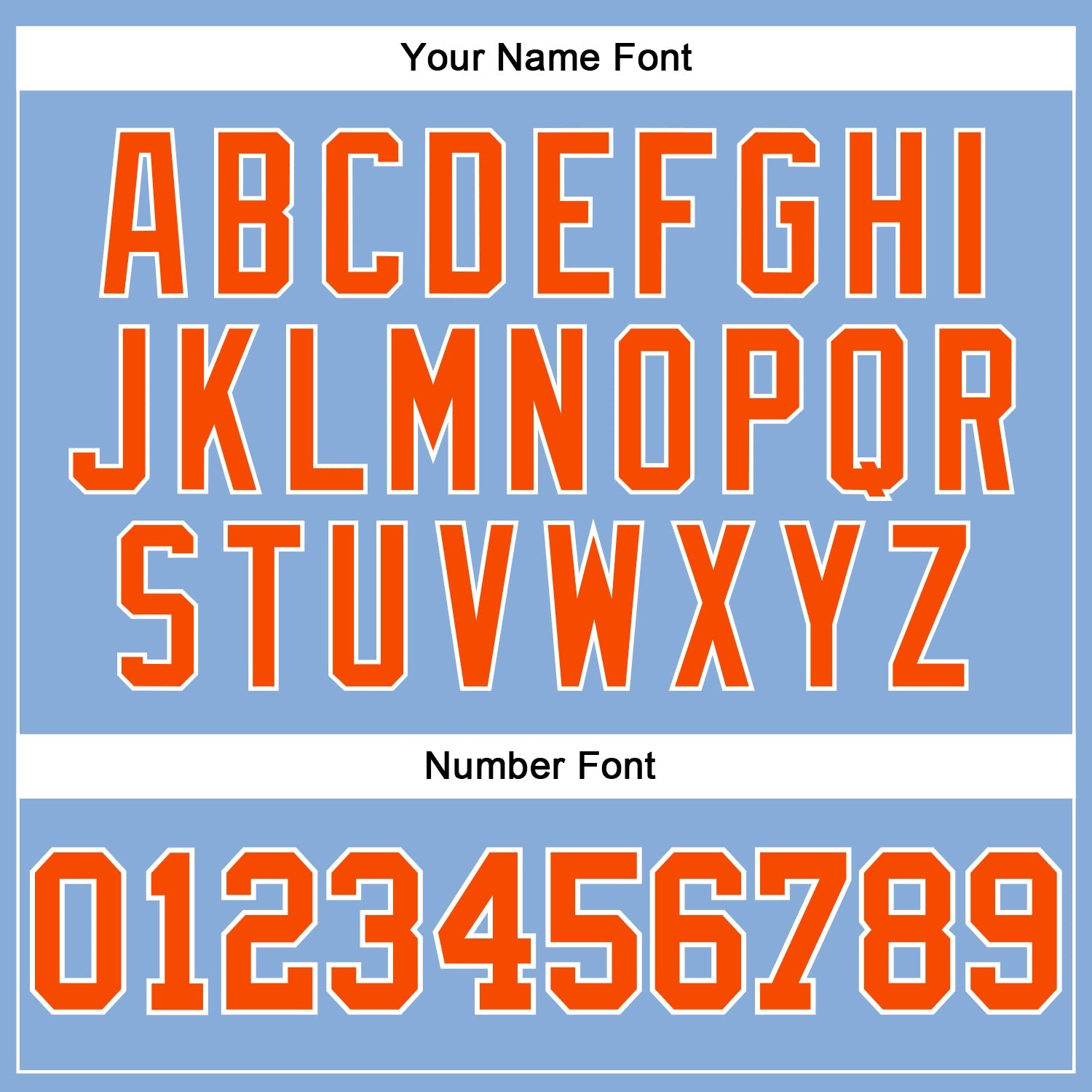 Custom Light Blue Orange-White Long Sleeve Performance T-Shirt view 5
