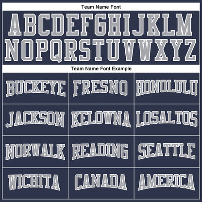 Custom Navy Gray-White Long Sleeve Performance Salute To Service T-Shirt view 4