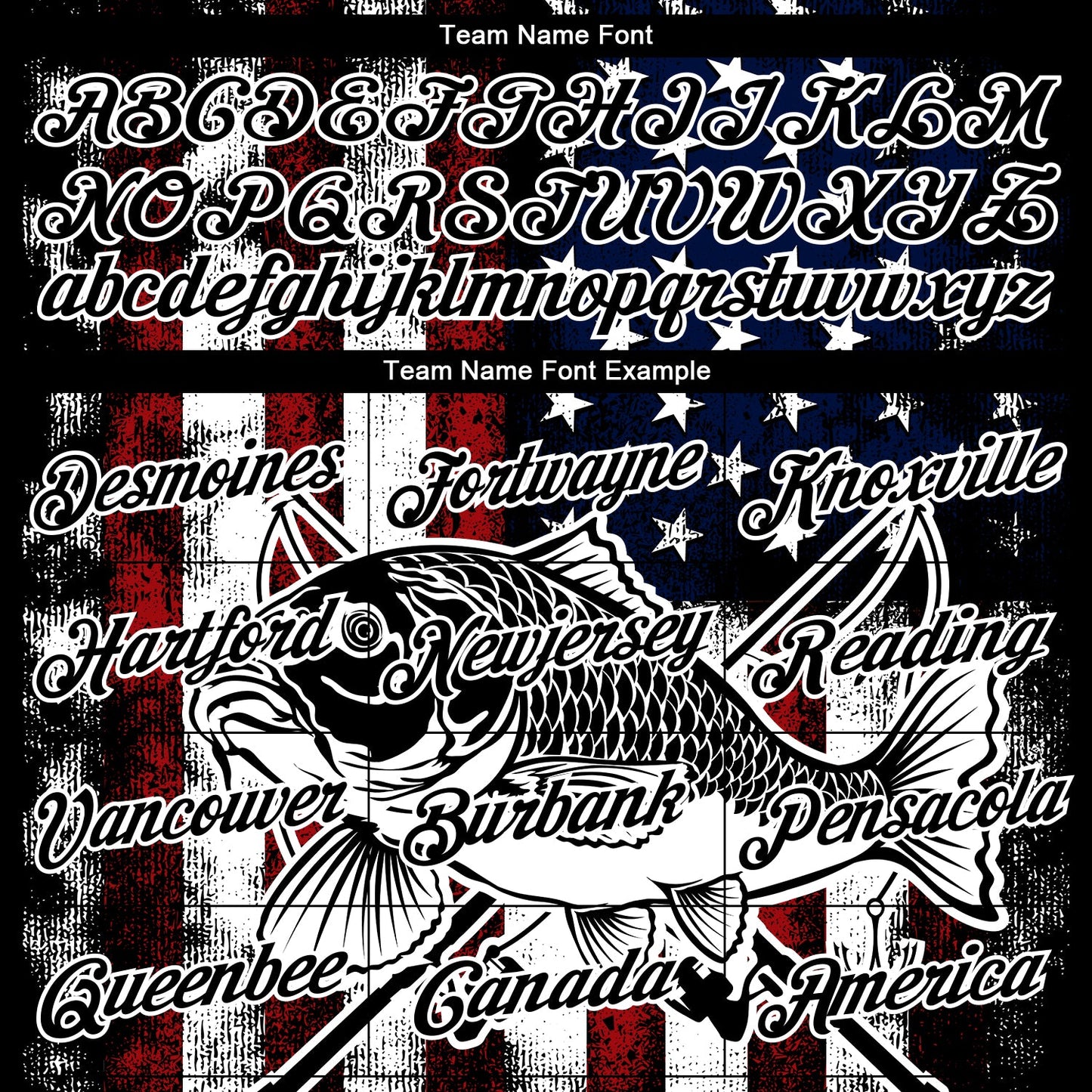 Custom Black Red-Royal 3D American Flag And Carp Fish Fishing Long Sleeve Performance T-Shirt view 3