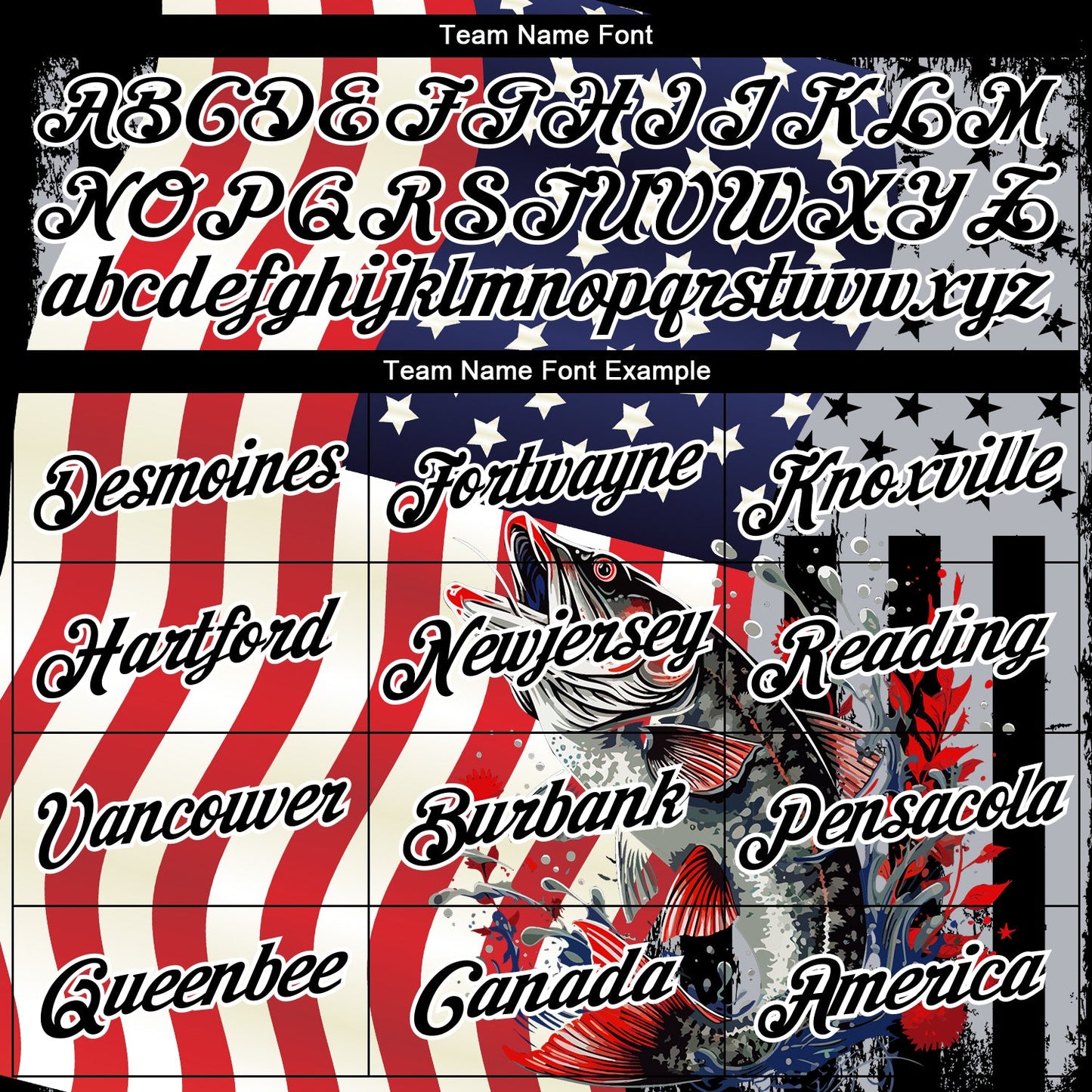 Custom Black Red-Royal 3D American Flag And Fish Fishing Long Sleeve Performance T-Shirt view 3