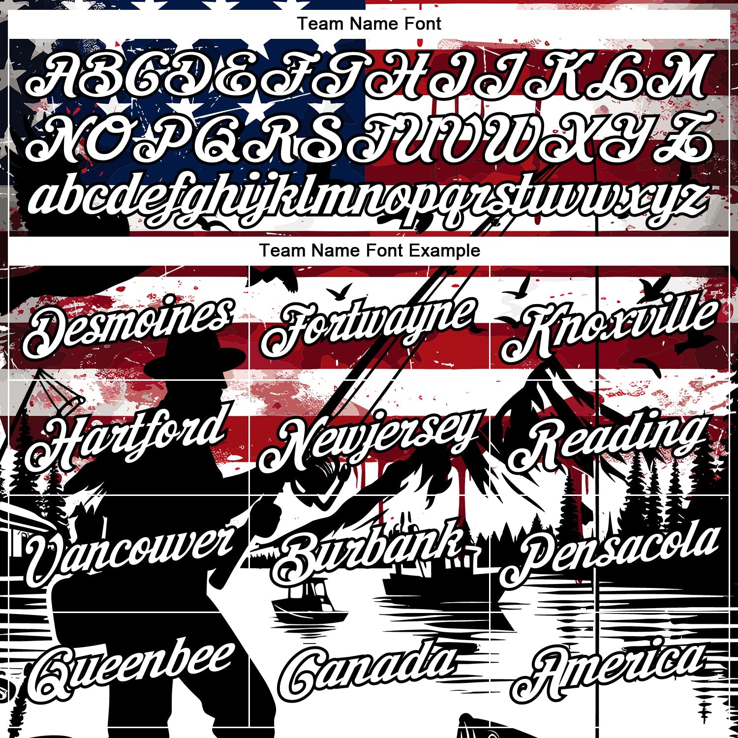 Custom Navy Black-Red 3D American Flag And Fish Fishing Long Sleeve Performance T-Shirt view 3