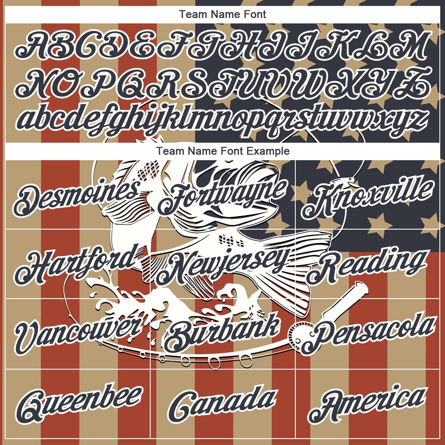 Custom Old Gold Navy-Red 3D American Flag And Fish Fishing Long Sleeve Performance T-Shirt view 3