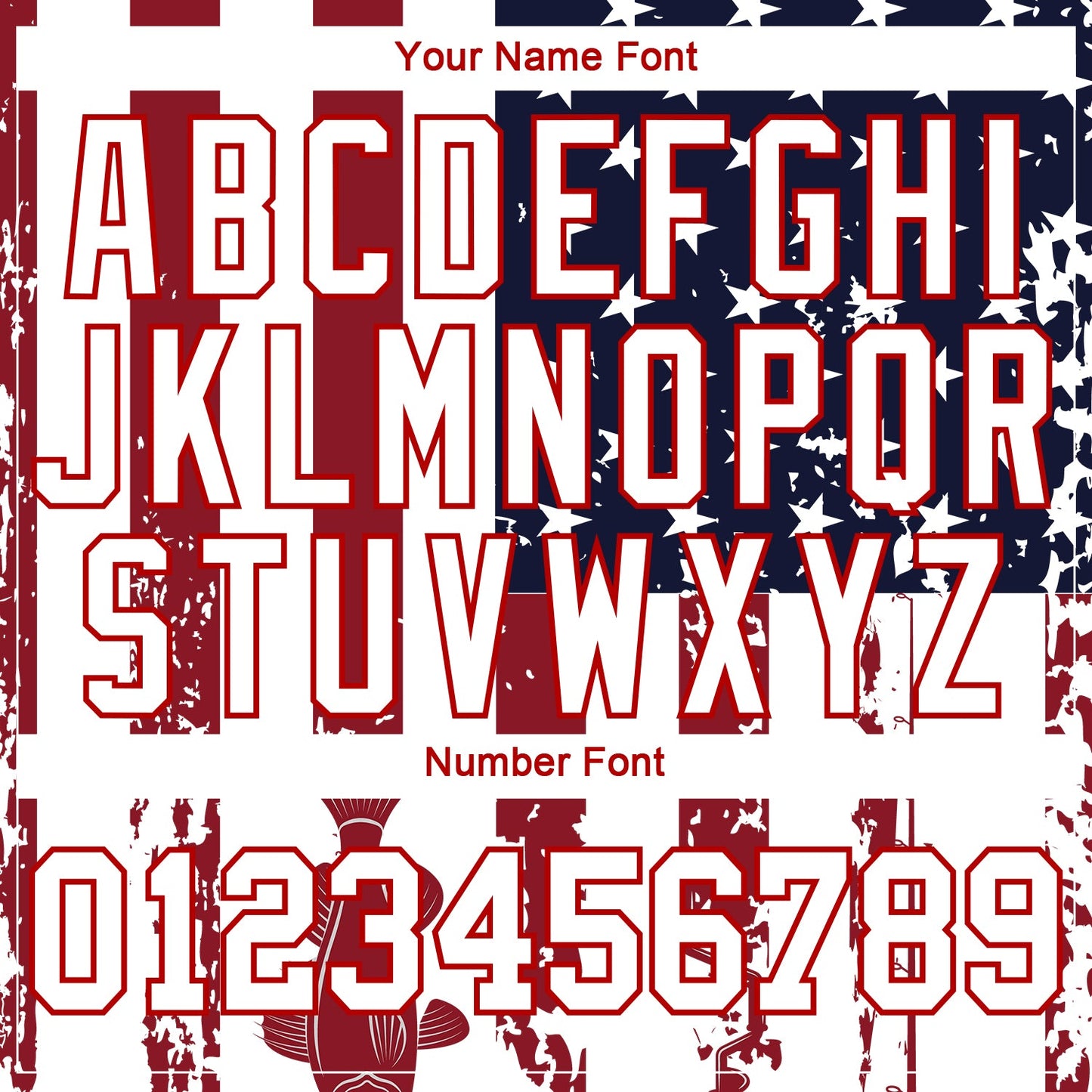 Custom White Red-Navy 3D American Flag And Fish Hook Fishing Long Sleeve Performance T-Shirt view 4