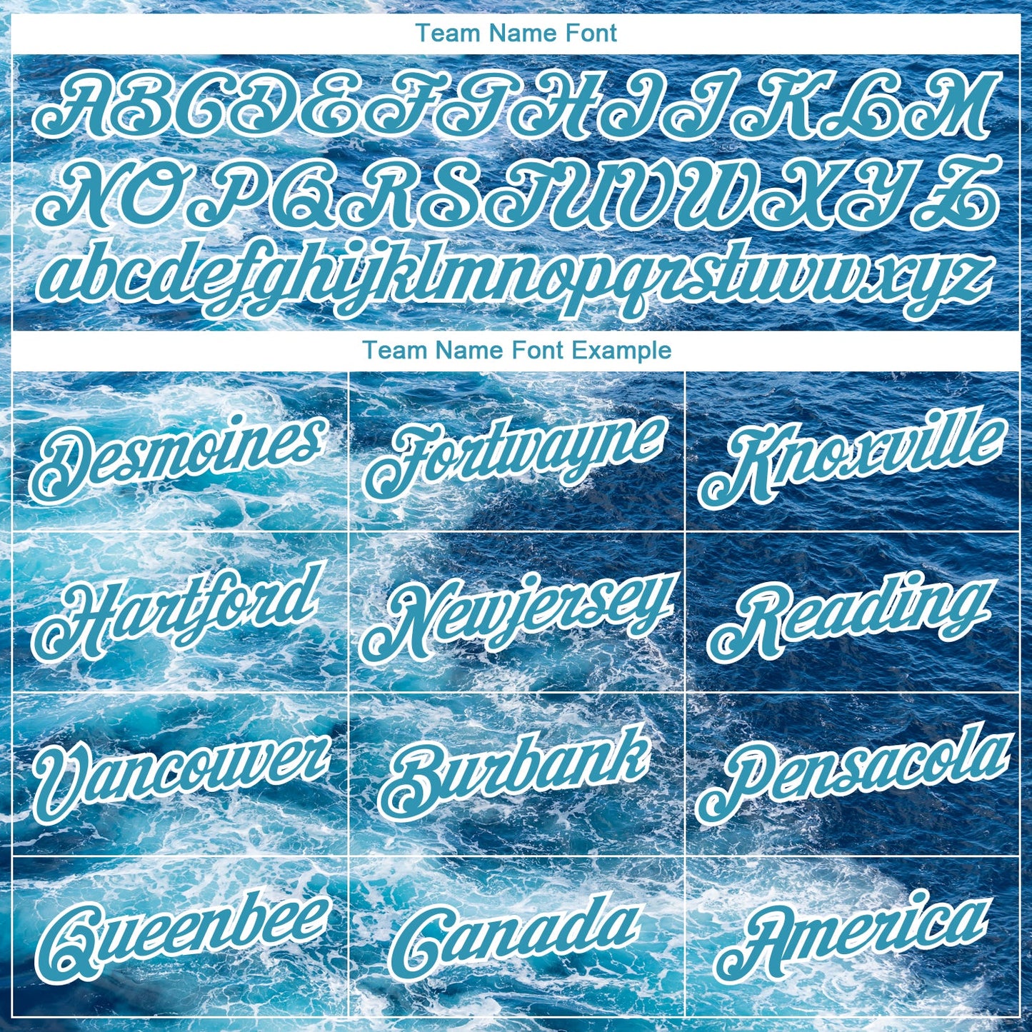 Custom Lakes Blue Royal-White 3D Sea Wave Fishing Long Sleeve Performance T-Shirt view 3
