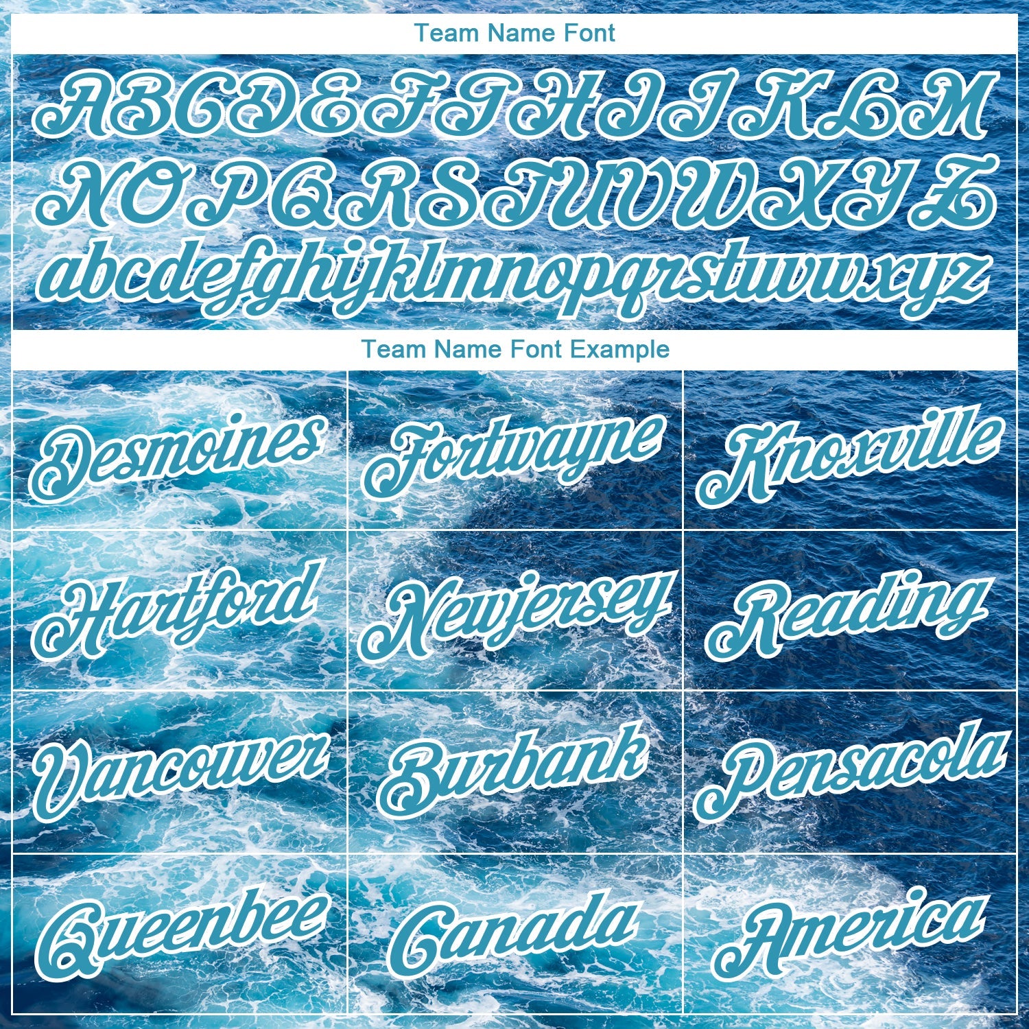Custom Lakes Blue Royal-White 3D Sea Wave Fishing Long Sleeve Performance T-Shirt view 3