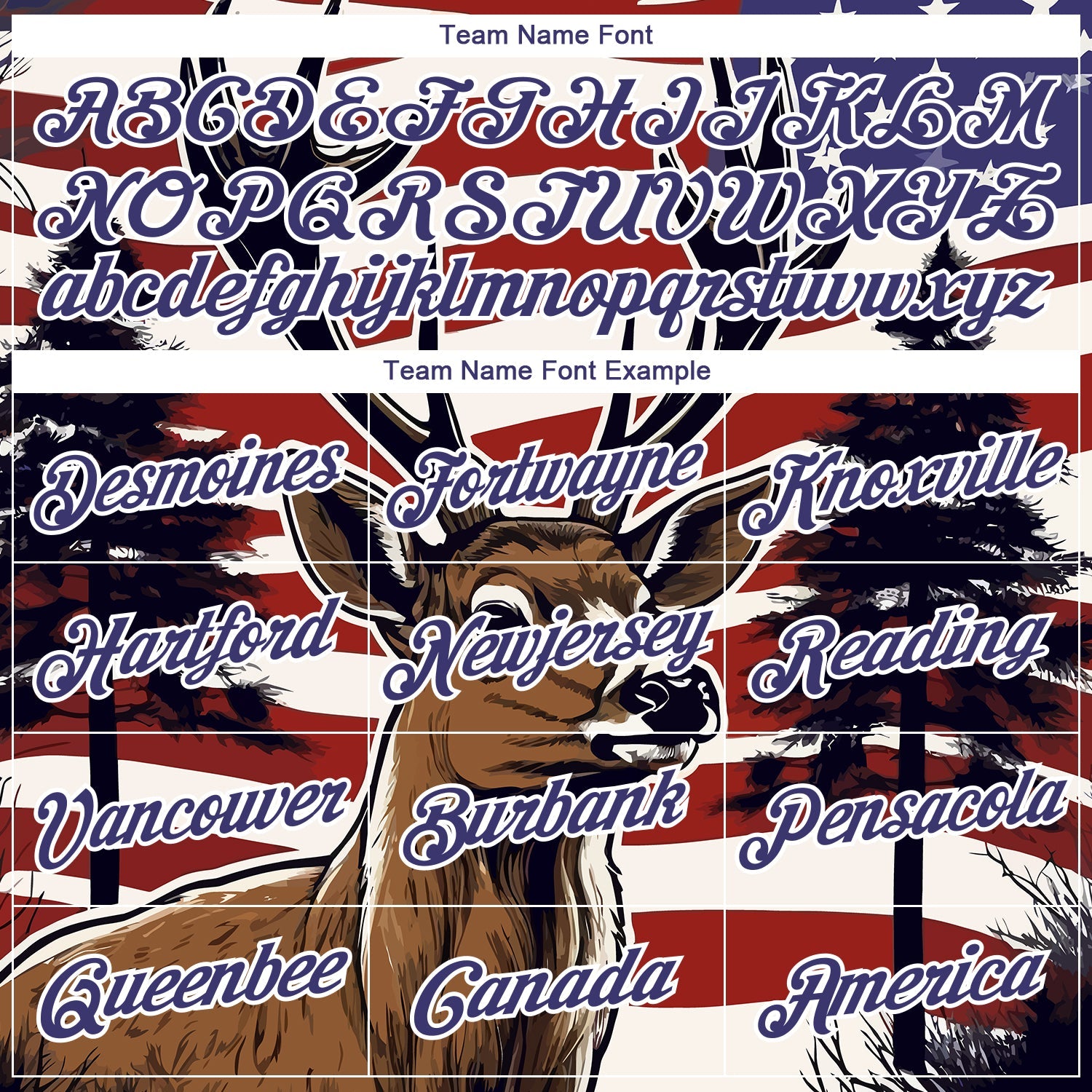 Custom Red Purple-White 3D Animal Deer Hunting American Flag Long Sleeve Performance T-Shirt view 3