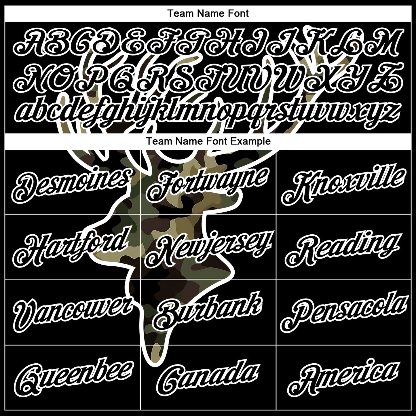 Custom Black Camo-White 3D Animal Deer Hunting Long Sleeve Performance T-Shirt view 3