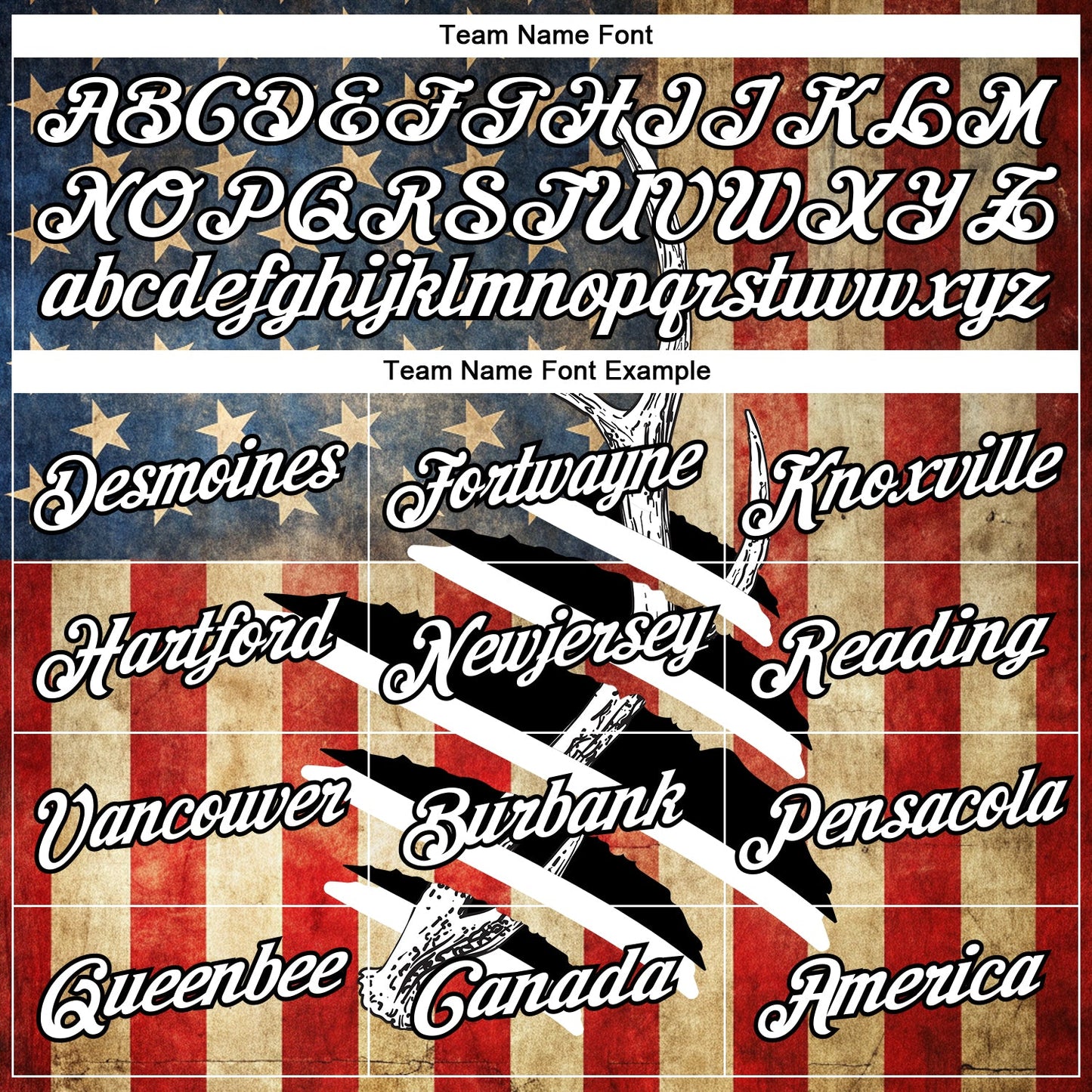 Custom Black White 3D Animal Deer Hunting American Flag Long Sleeve Performance T-Shirt view 3