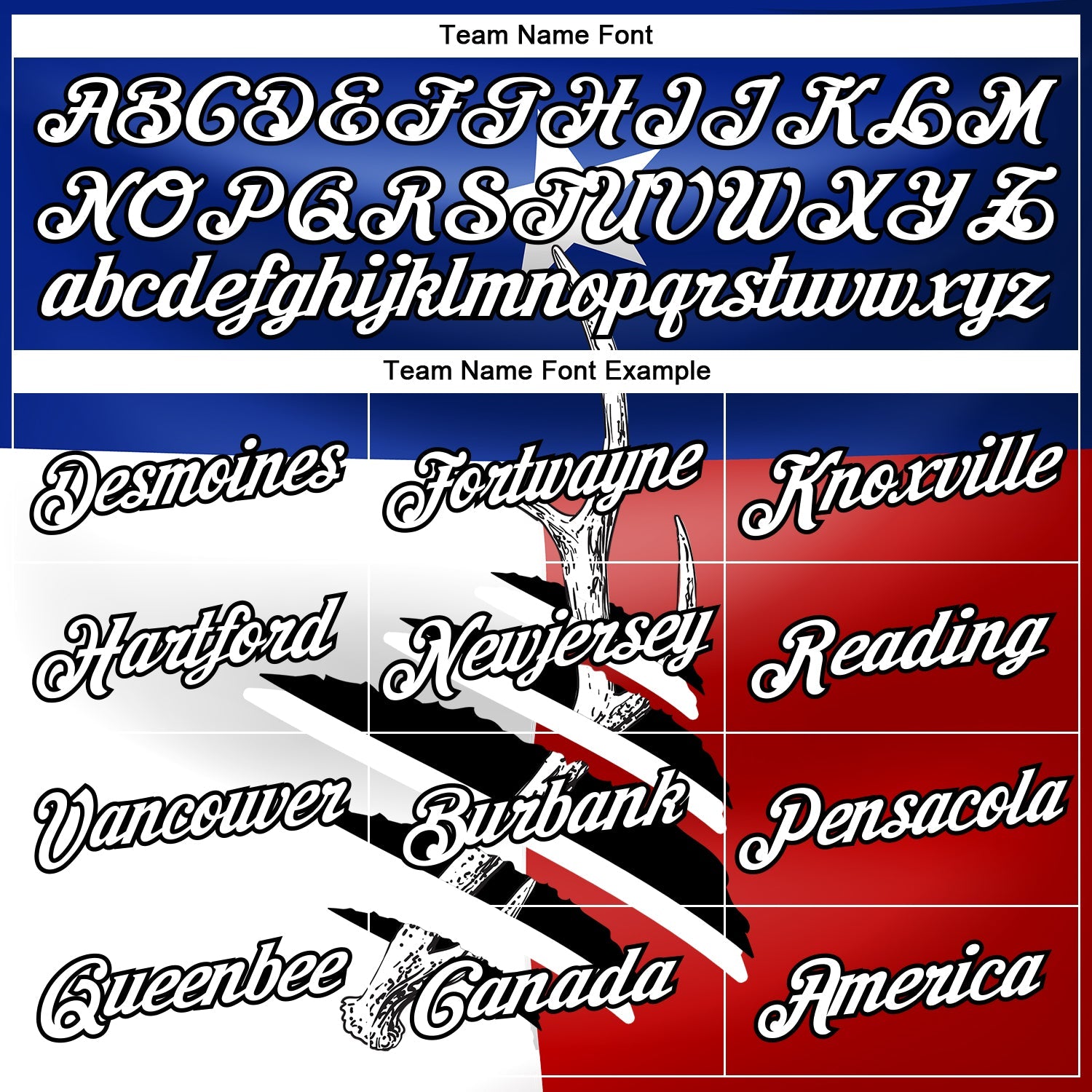 Custom Royal Red-Black 3D Animal Deer Hunting Texas Flag Long Sleeve Performance T-Shirt view 3
