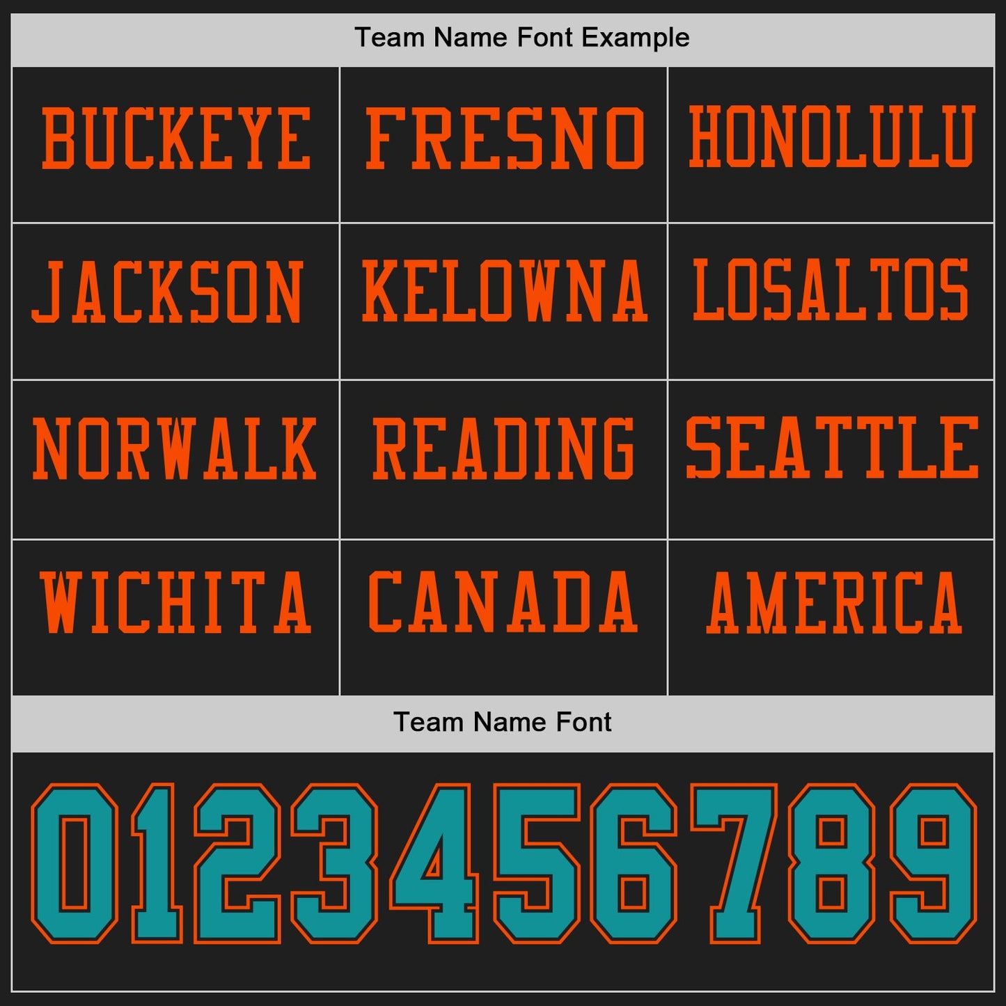 Custom Black Teal-Orange Long Sleeve Authentic Football Jersey view 3