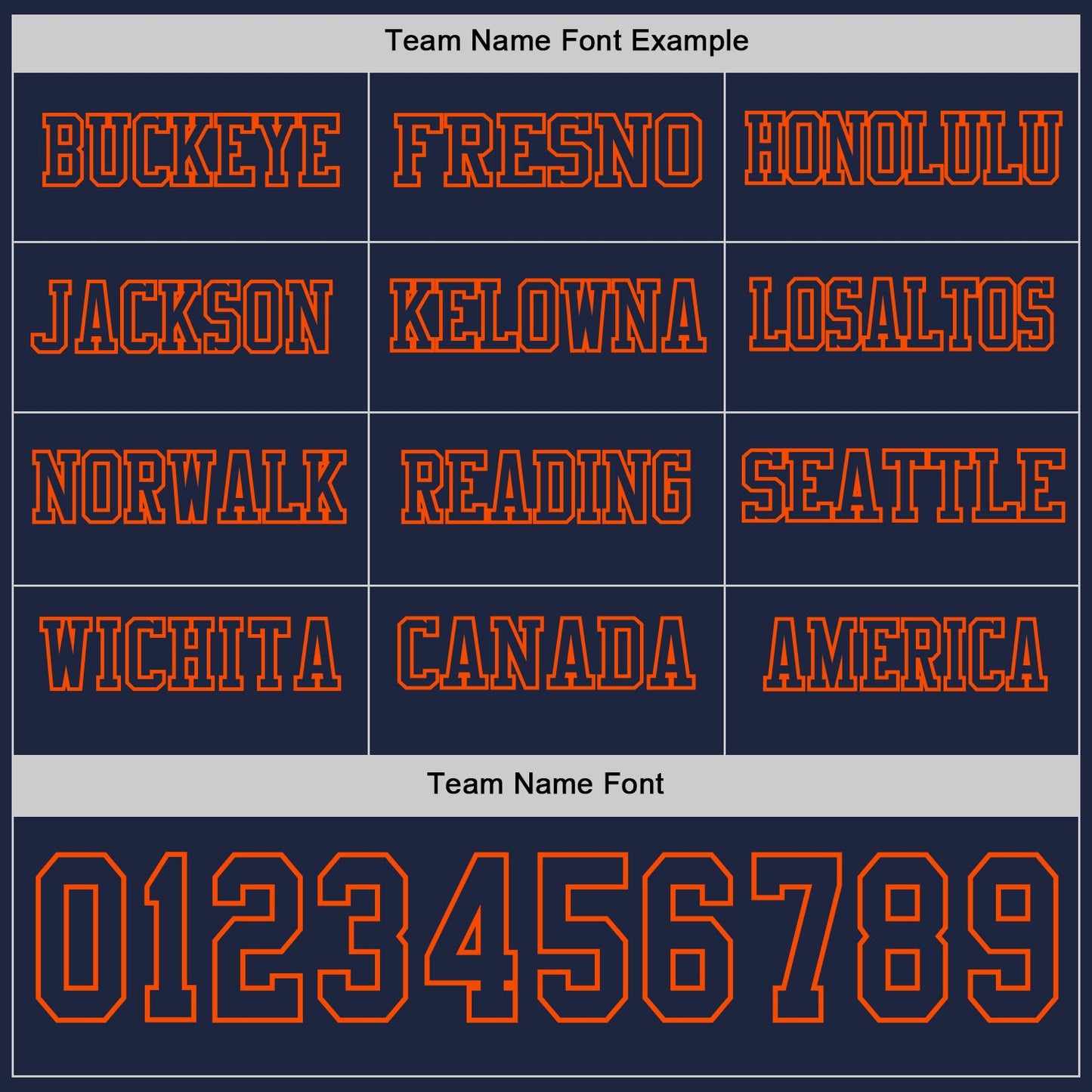 Custom Navy Orange Long Sleeve Authentic Football Jersey view 3
