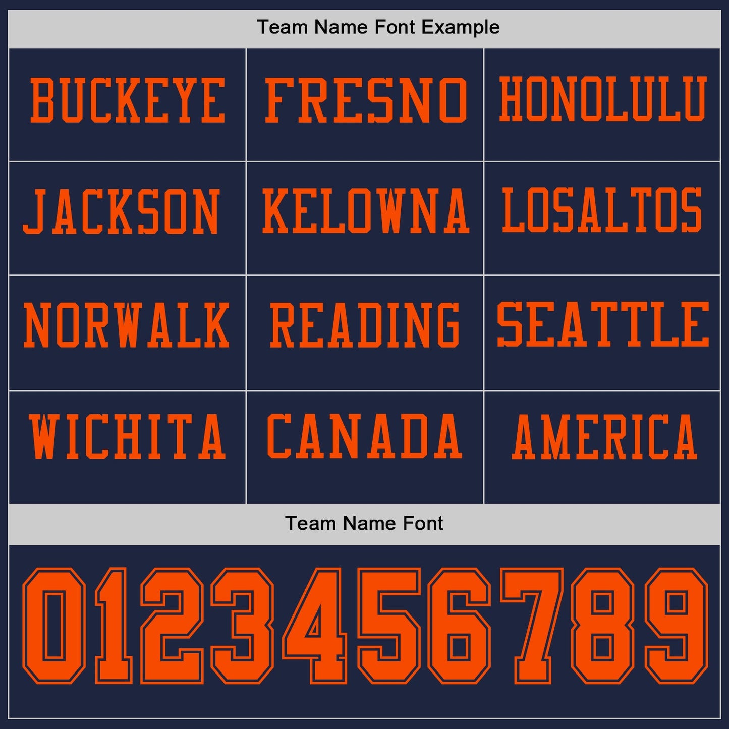 Custom Navy Orange Long Sleeve Authentic Football Jersey view 3